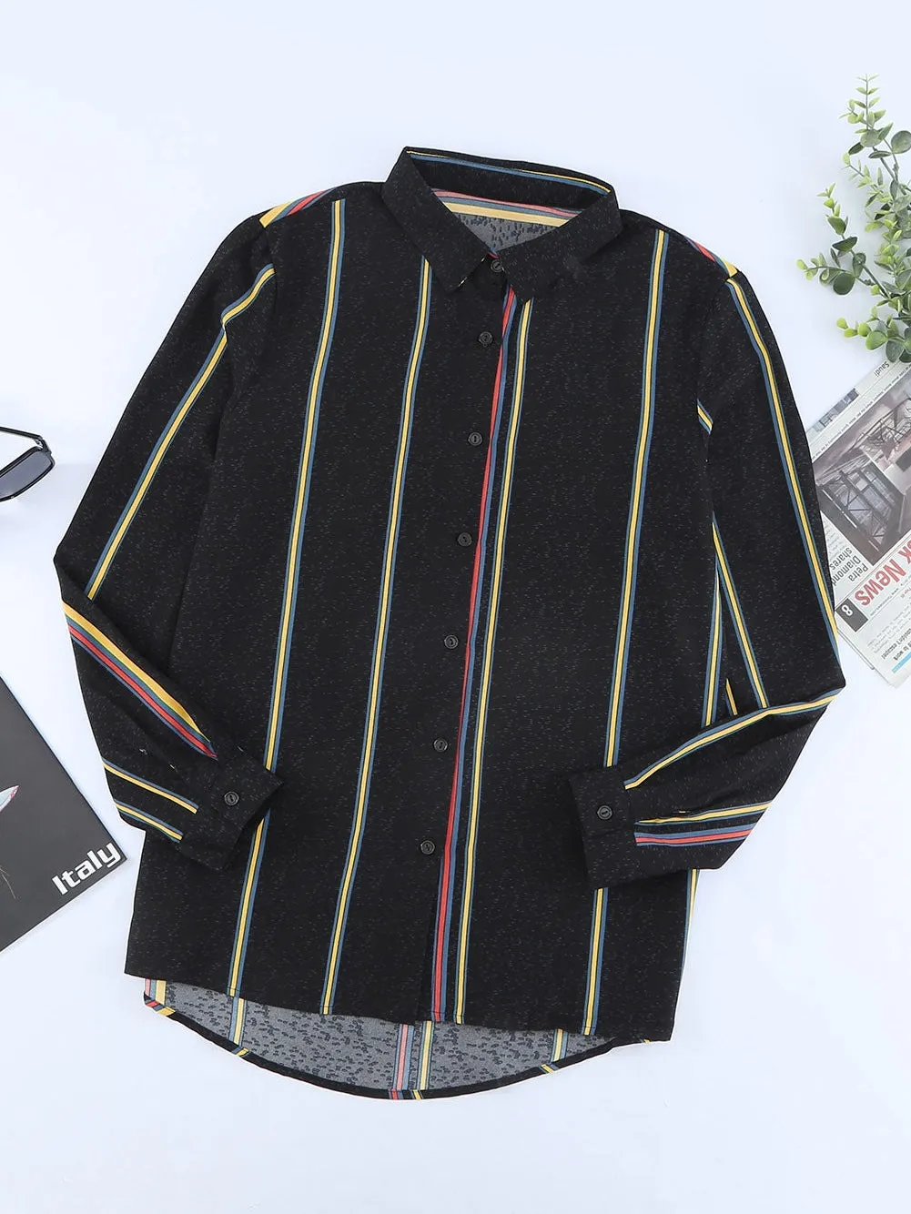 3/4 Sleeve Button Down Top