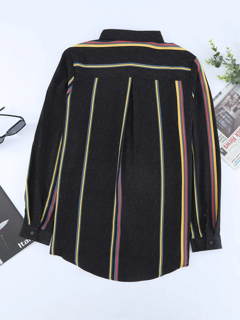 3/4 Sleeve Button Down Top