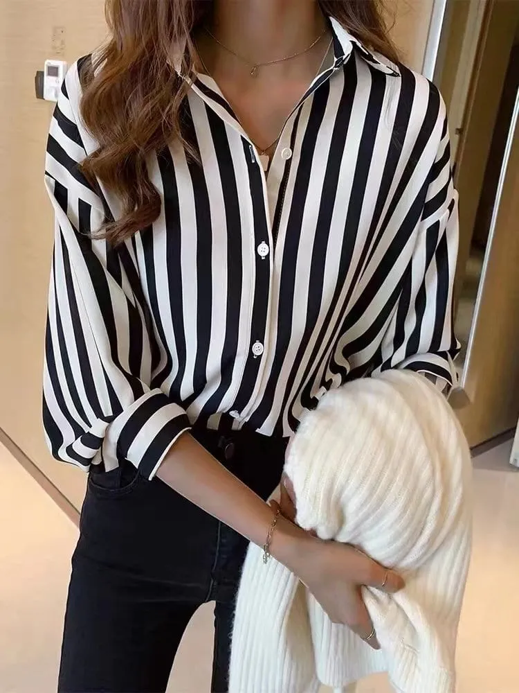 3/4 Sleeve Button Down Top
