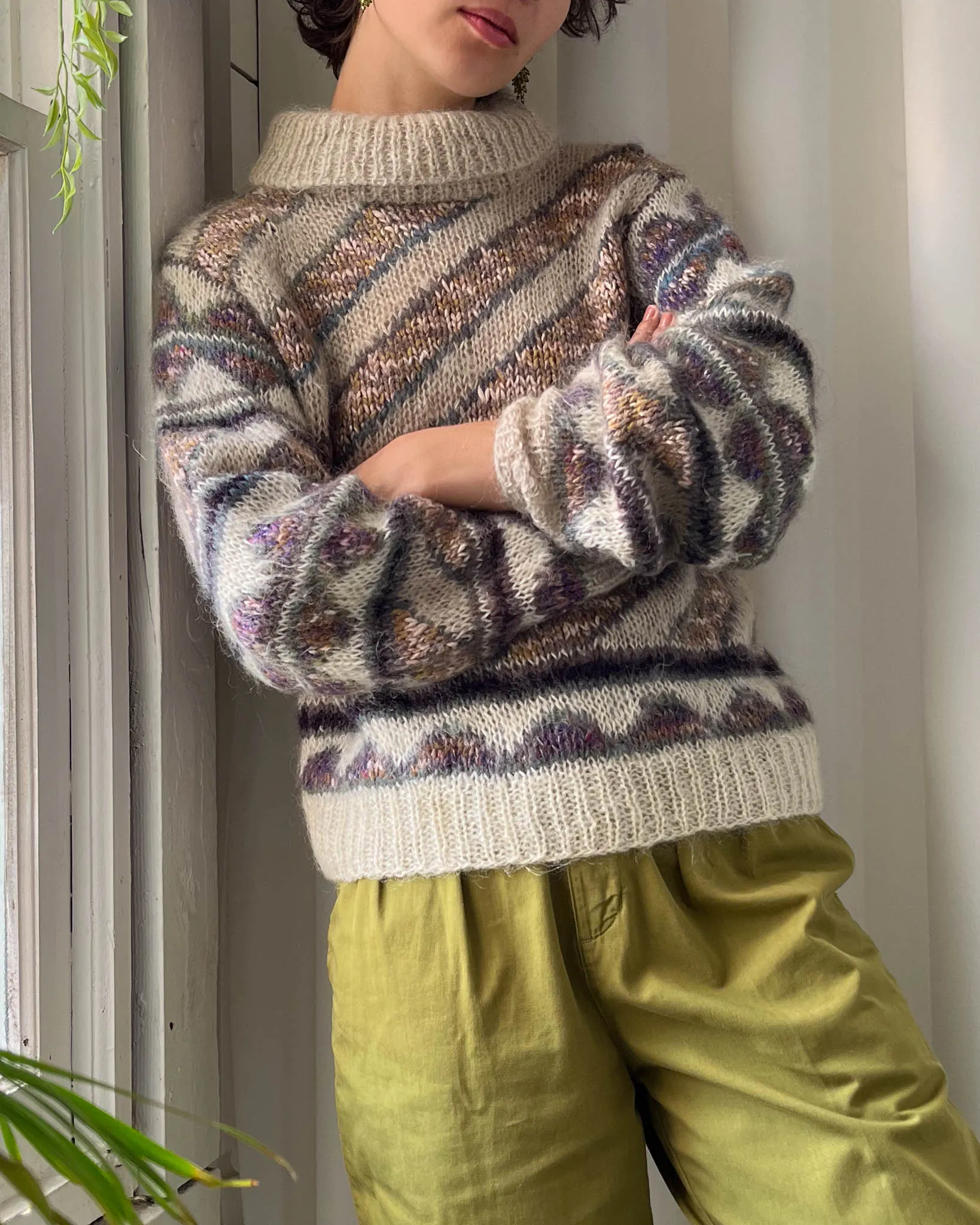 90s Hand Knit Sweater | XS-M