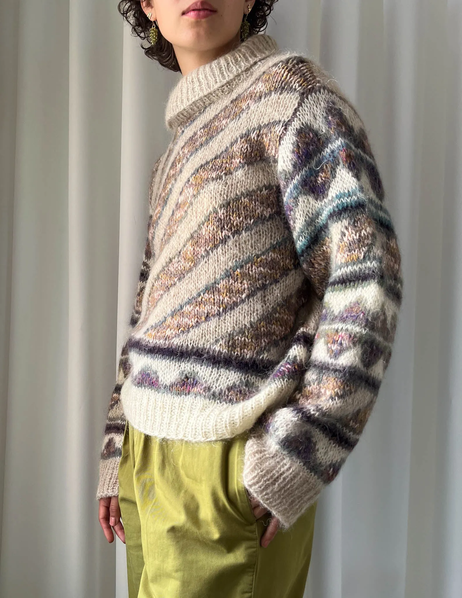 90s Hand Knit Sweater | XS-M