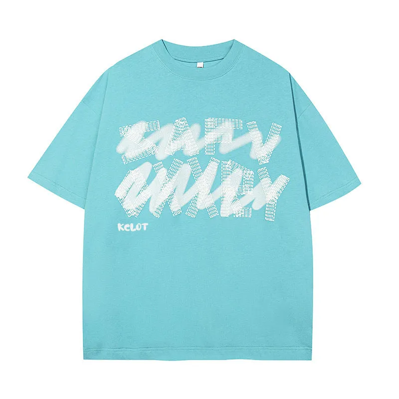 AokLok Letter Graphic Cotton T-shirt