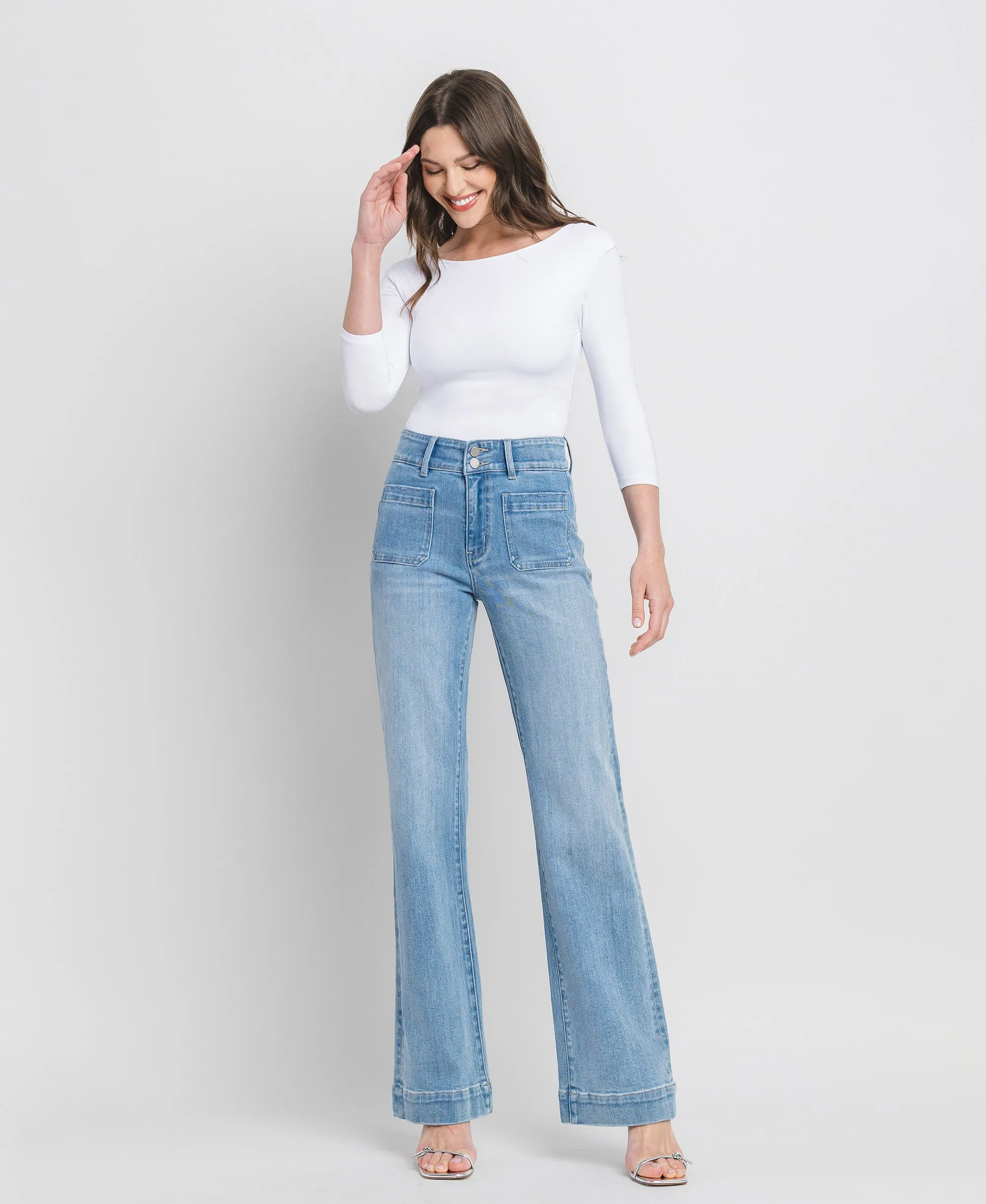 Bang On Blue - Super High Rise 90's Vintage Flare Jeans