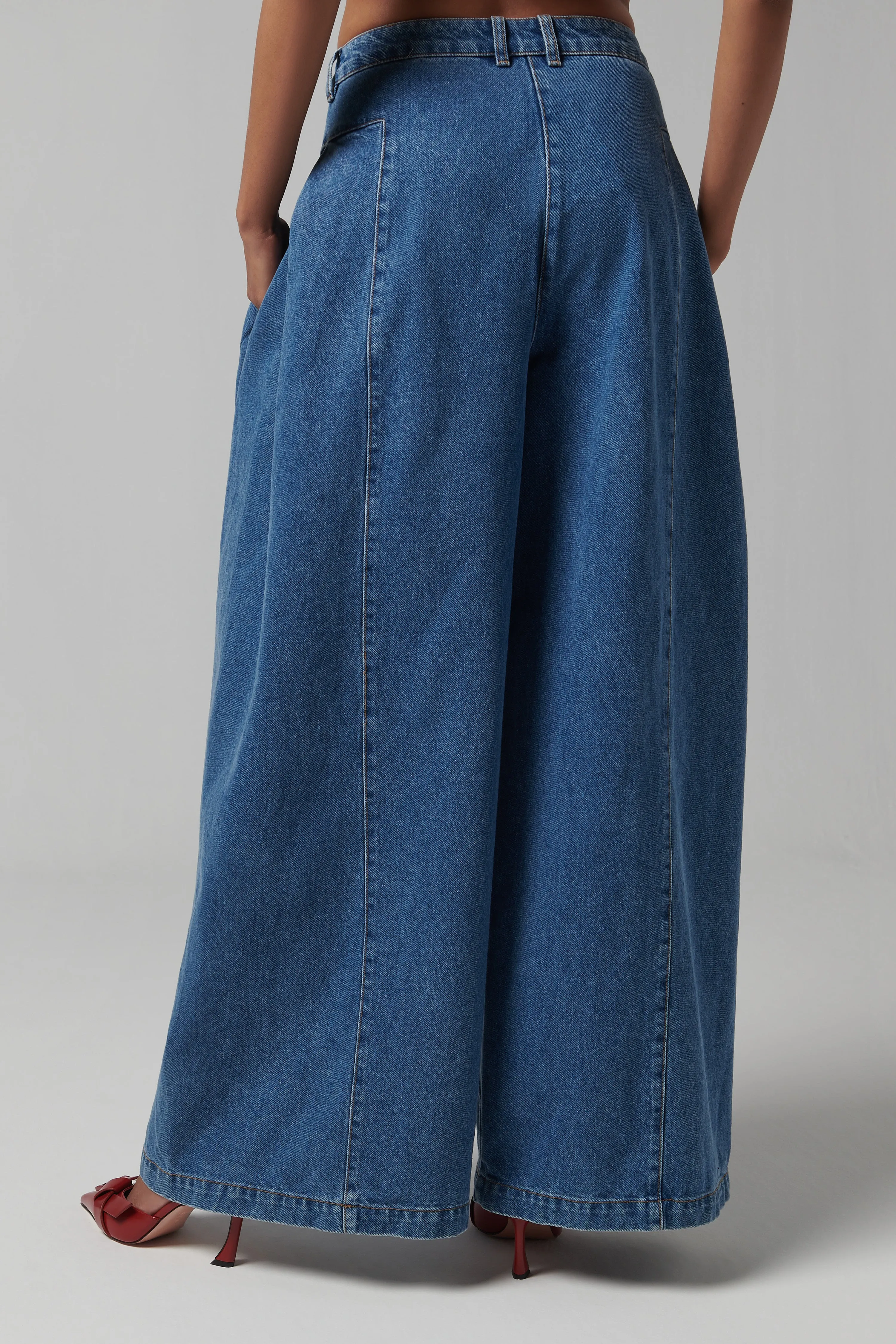 Blue Wide Leg Jeans
