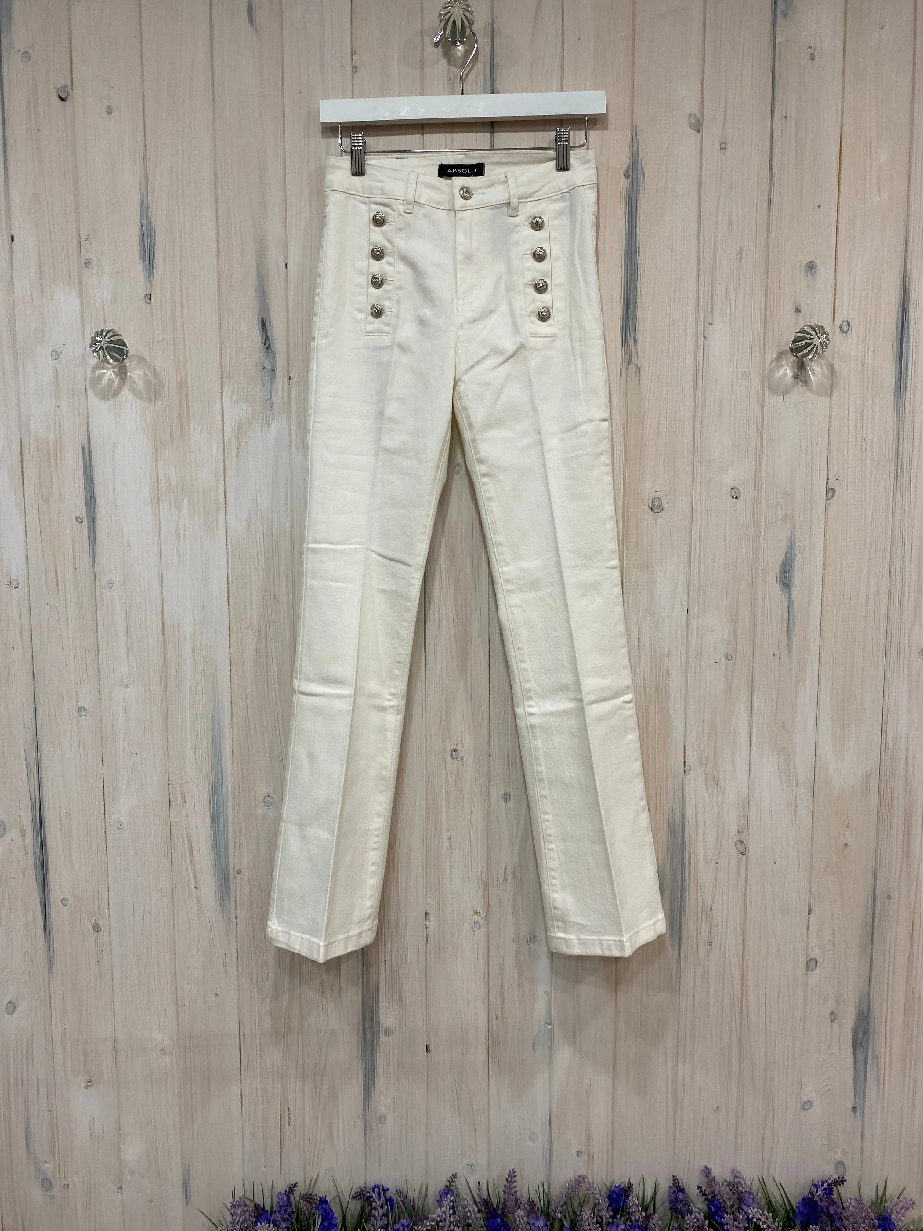 Boussy Skinny Button Flare - New Colour Black - New Collection.