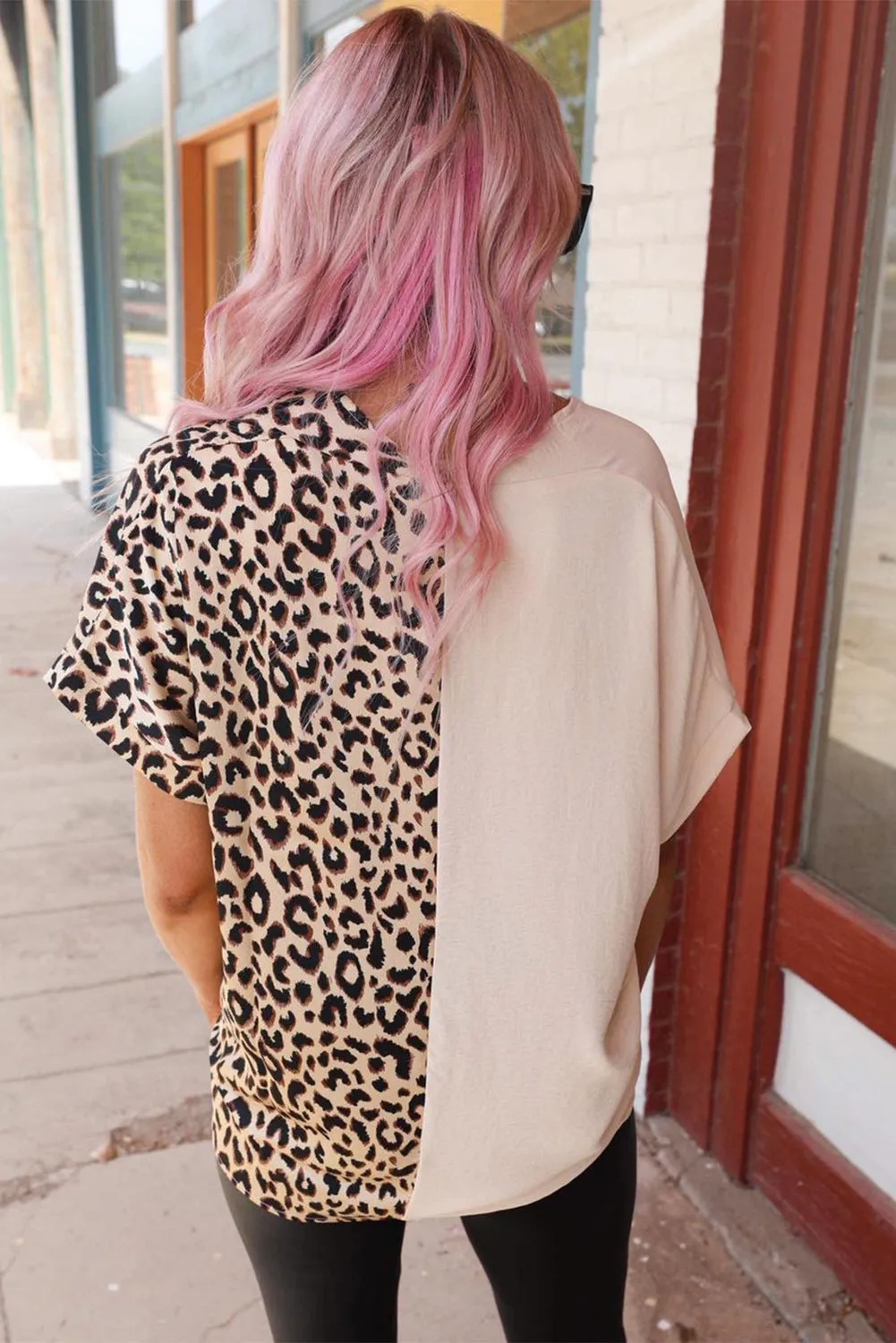 Button-Down Leopard Print Shirt