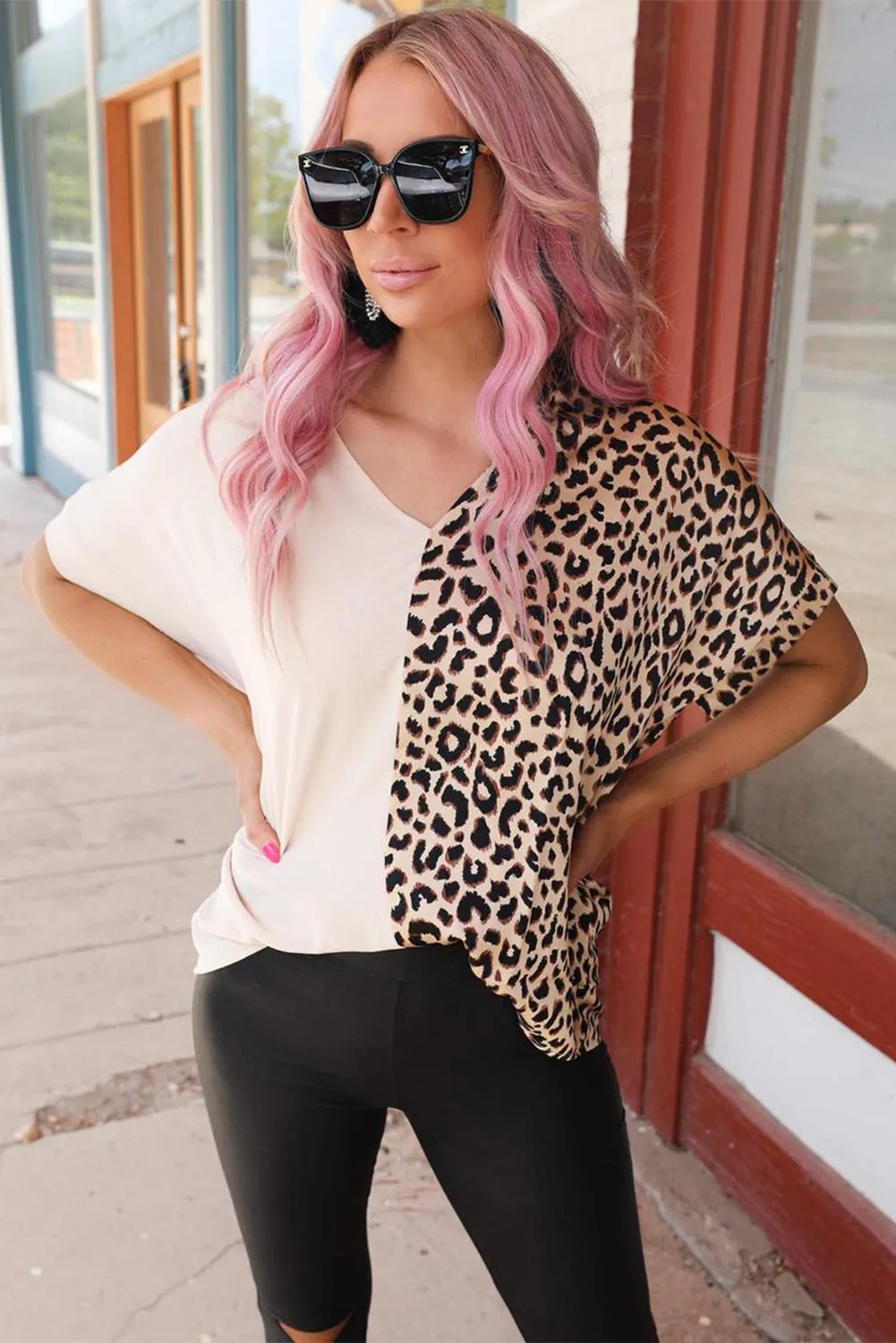 Button-Down Leopard Print Shirt