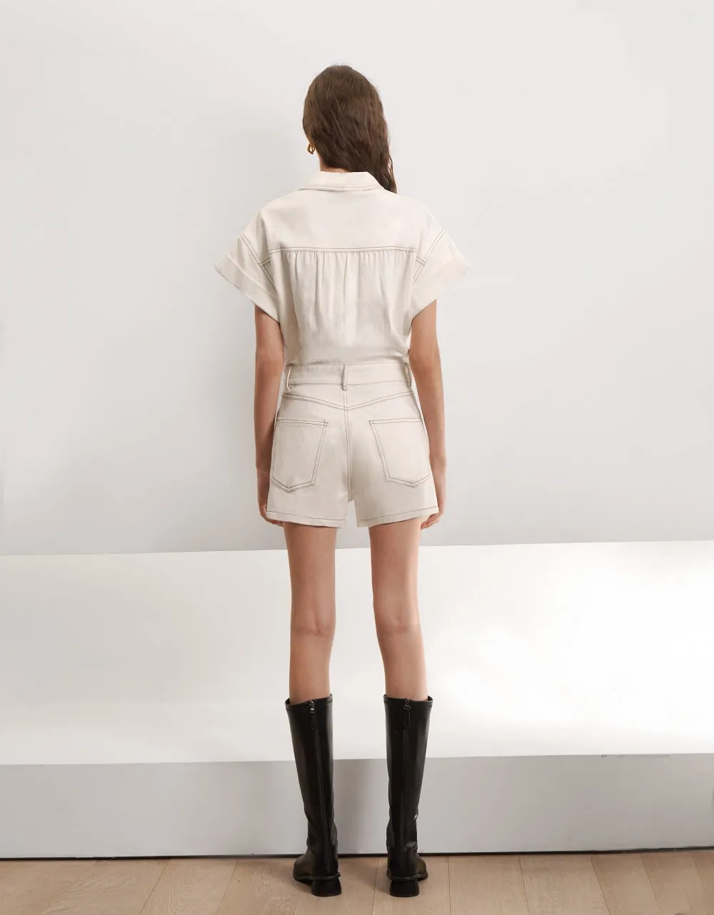 Button-up Utility Romper
