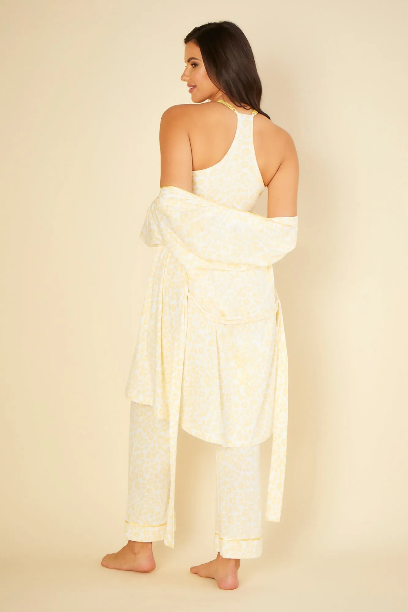 Curvy Cami, Pant & Robe Pajama Set