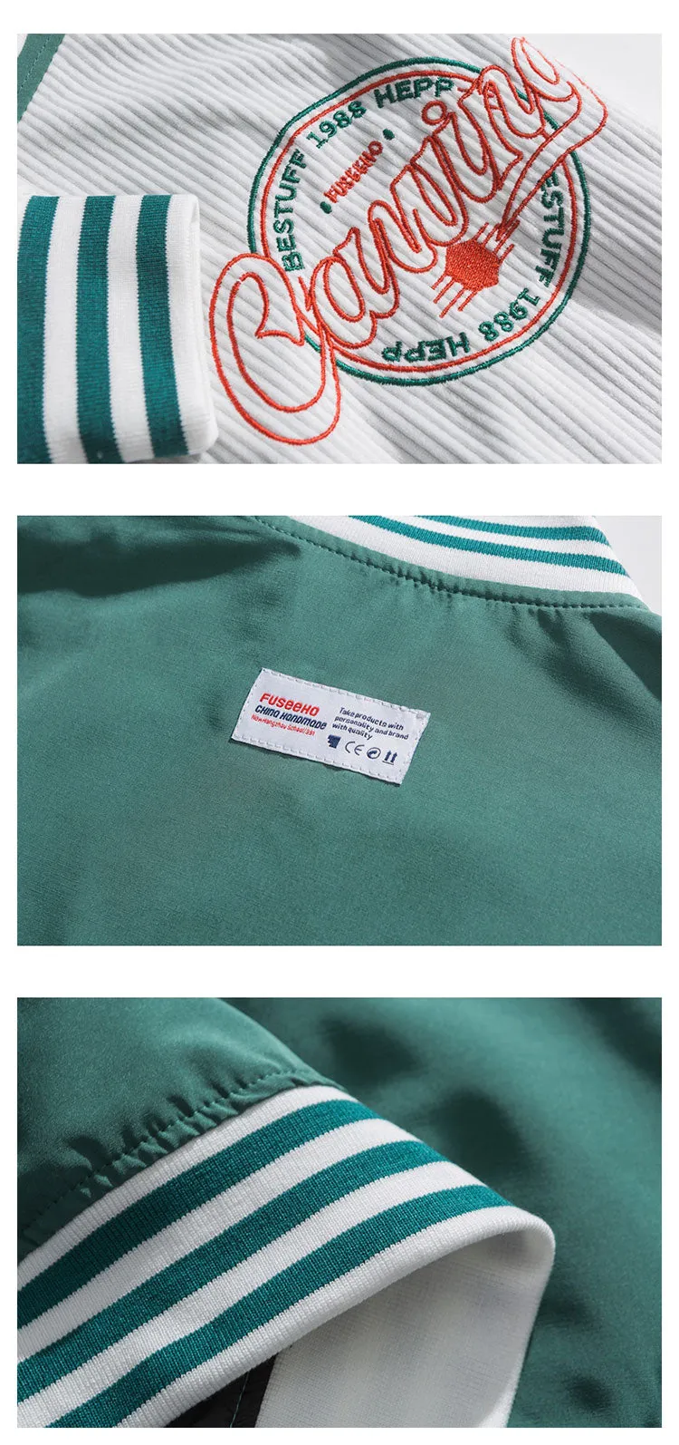 DEVILRAY FUSEEHO ORIGINAL CANVA UNISEX BASEBALL BOMBER JACKET