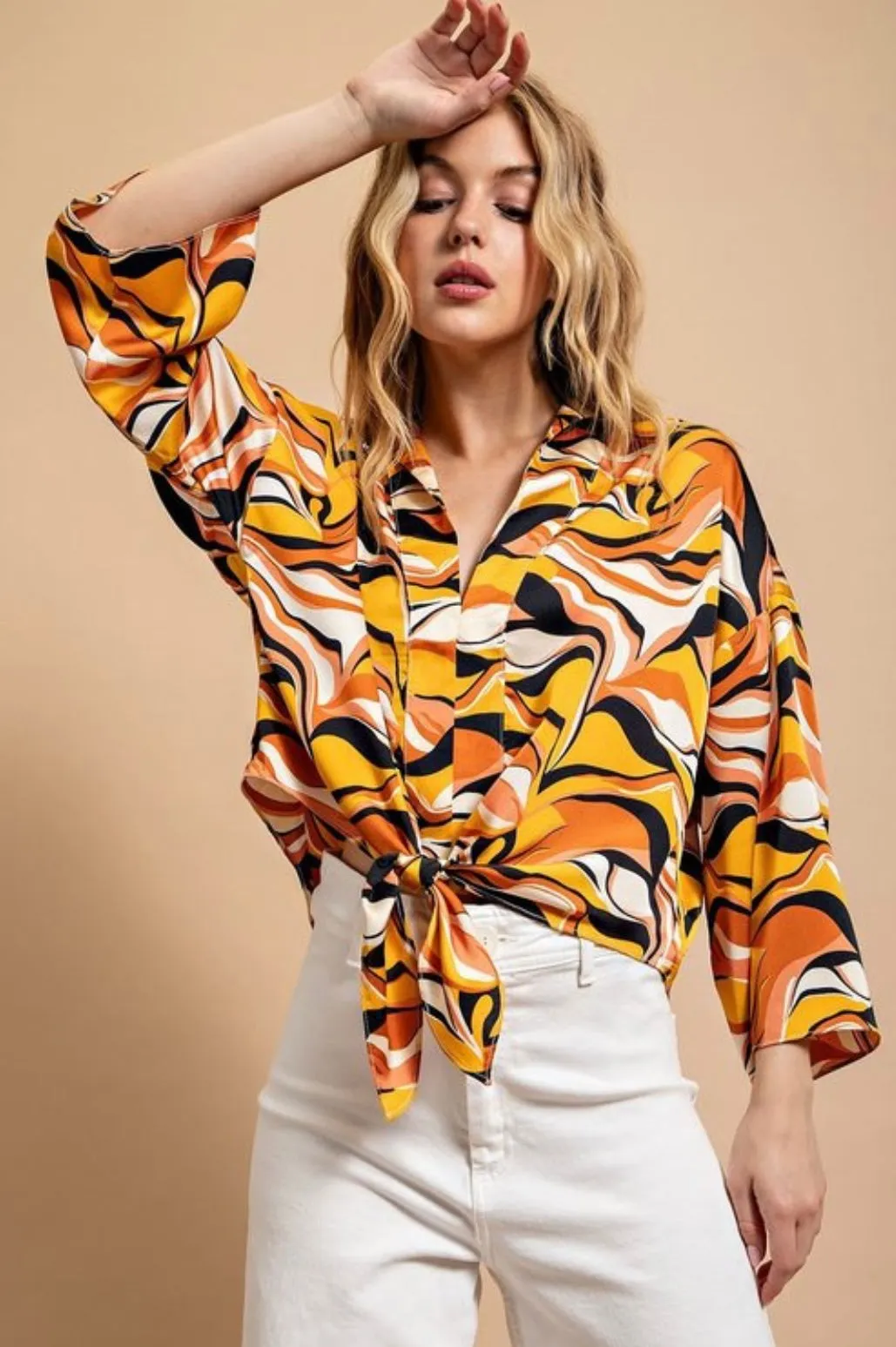 Devon Button Down Top
