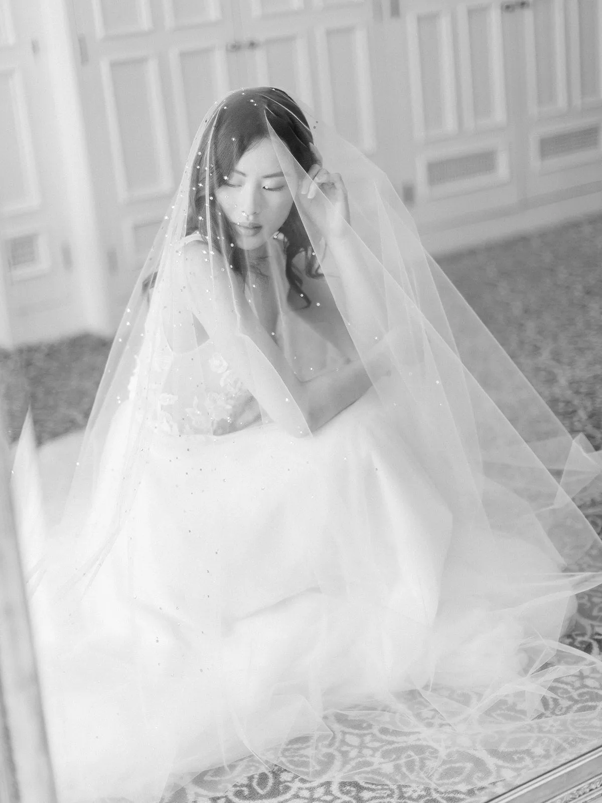GLAMOUR | Cathedral Wedding Veil with Crystals