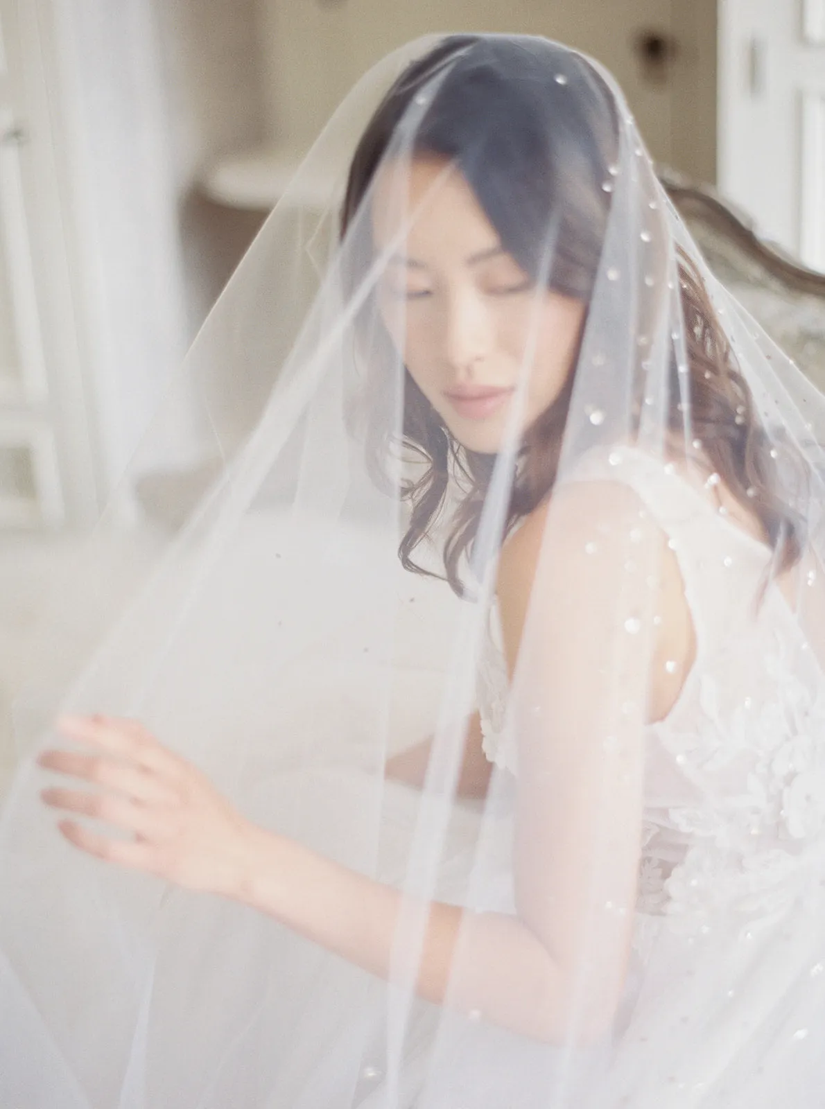 GLAMOUR | Cathedral Wedding Veil with Crystals