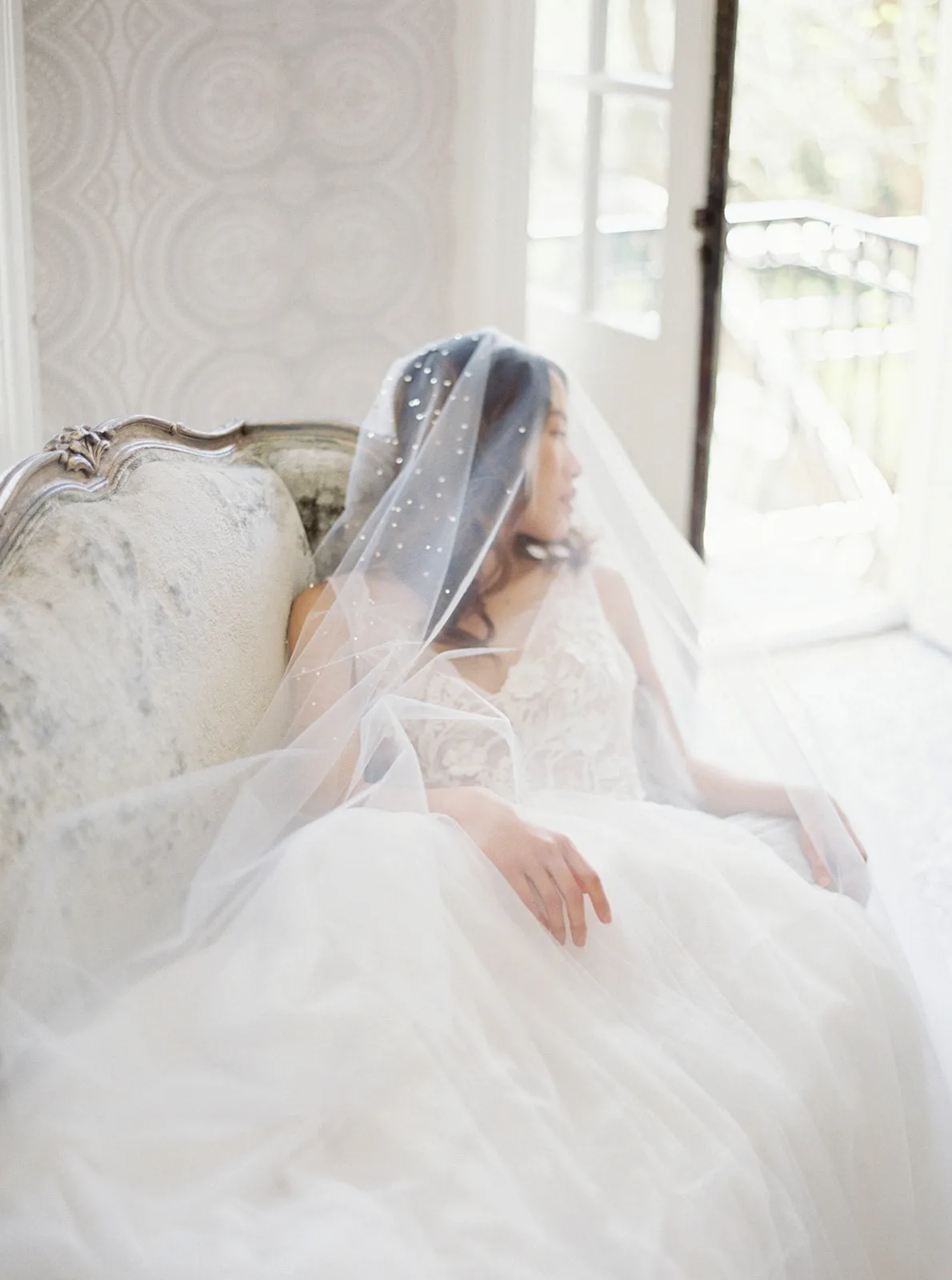 GLAMOUR | Cathedral Wedding Veil with Crystals