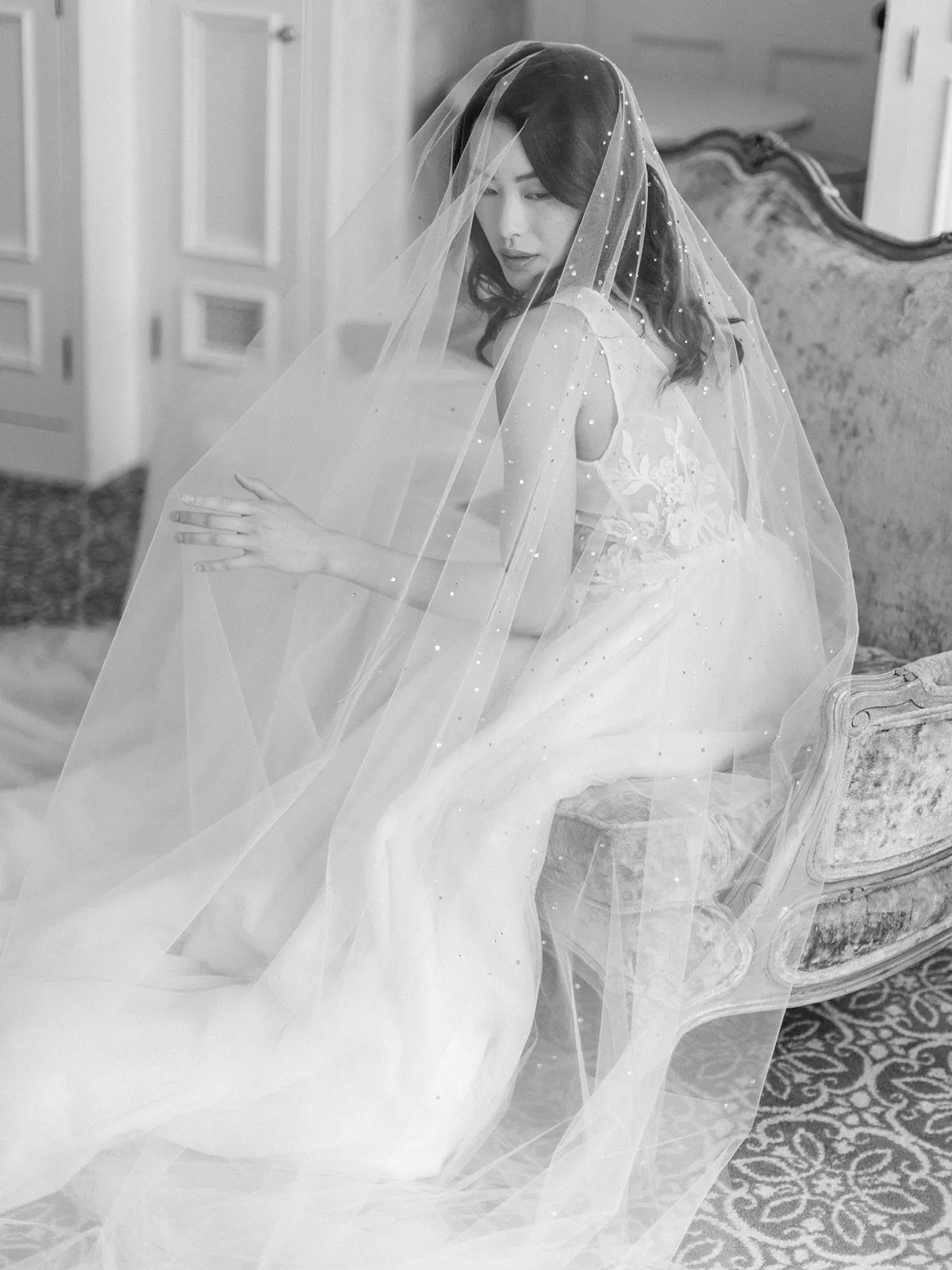 GLAMOUR | Cathedral Wedding Veil with Crystals