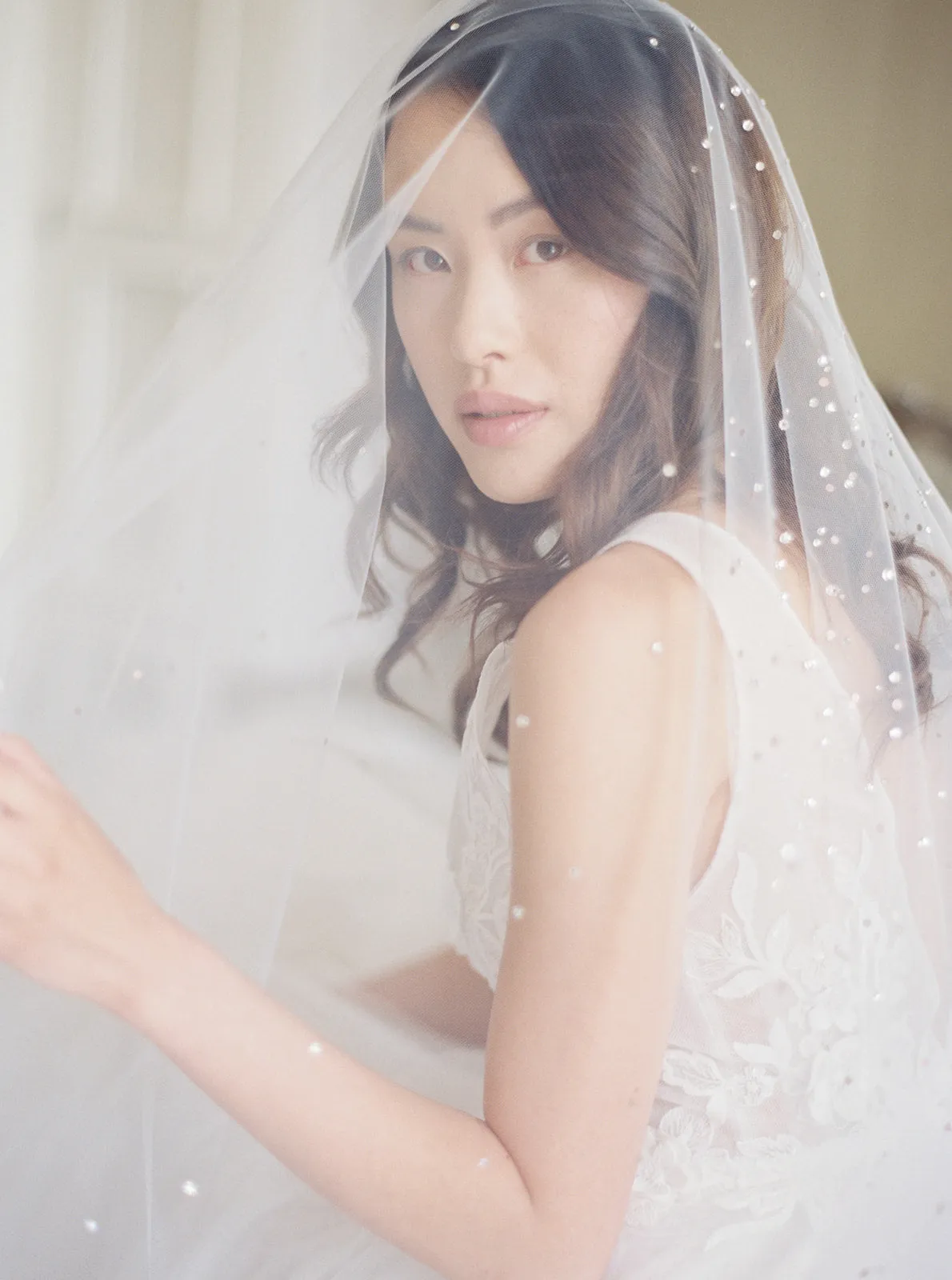 GLAMOUR | Cathedral Wedding Veil with Crystals