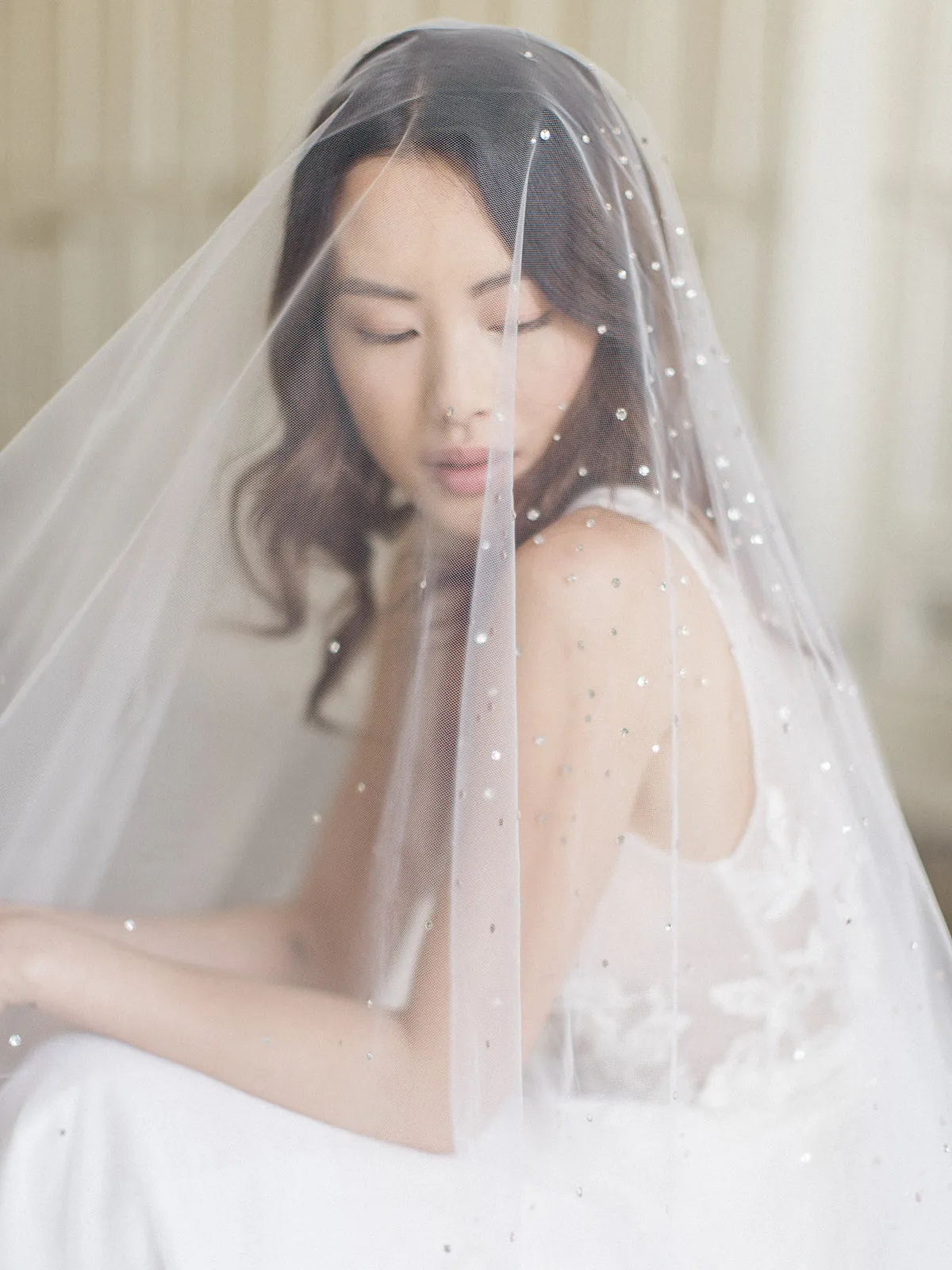 GLAMOUR | Cathedral Wedding Veil with Crystals