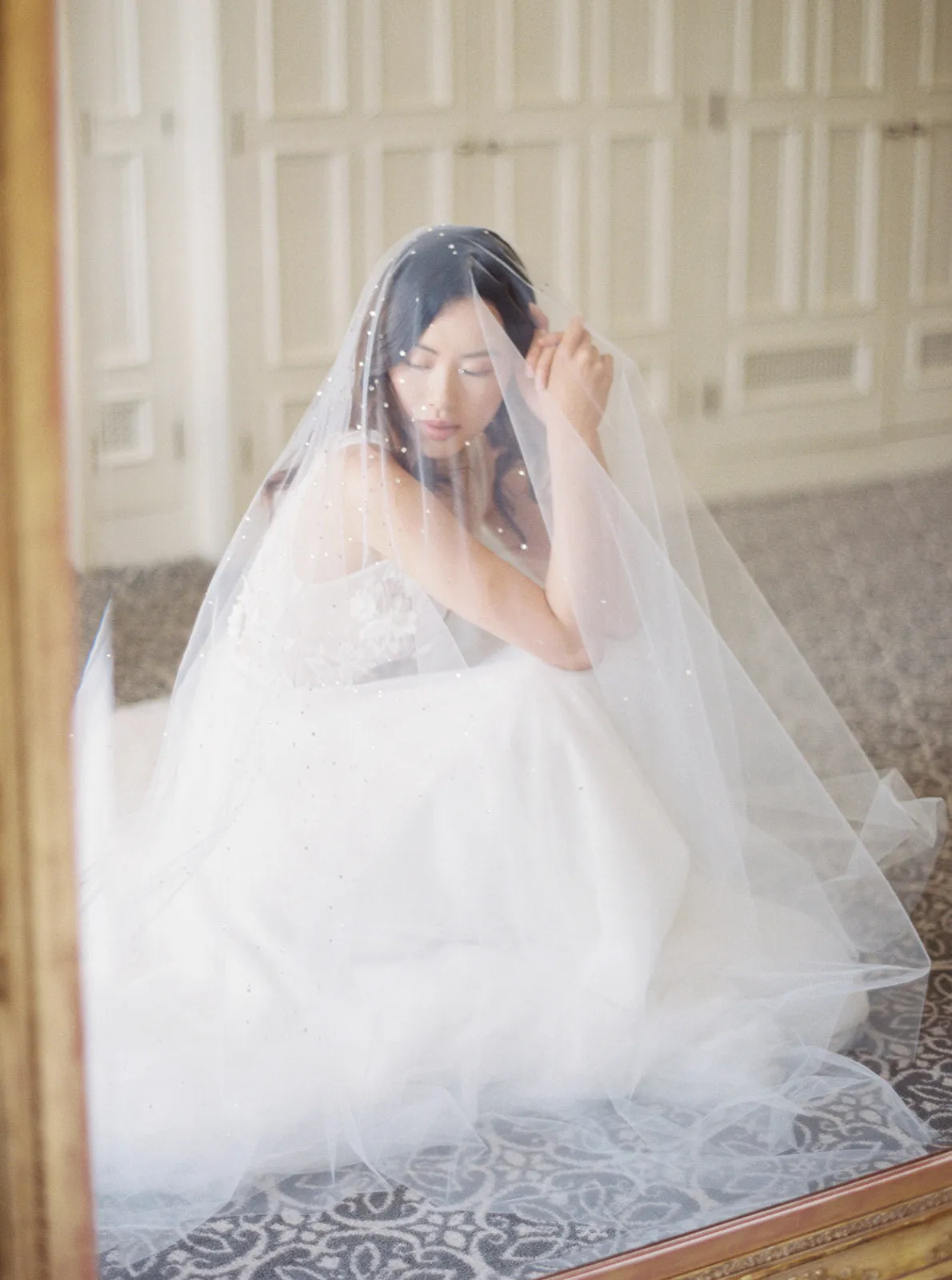 GLAMOUR | Cathedral Wedding Veil with Crystals
