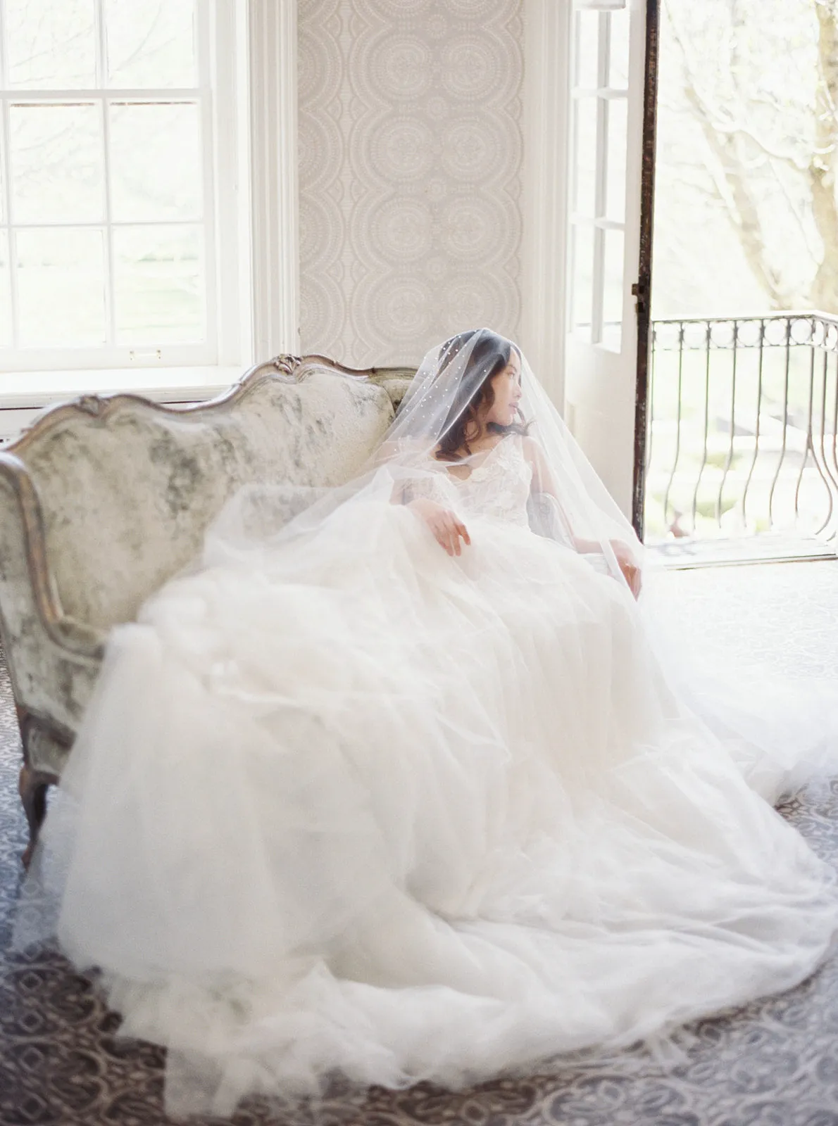 GLAMOUR | Cathedral Wedding Veil with Crystals