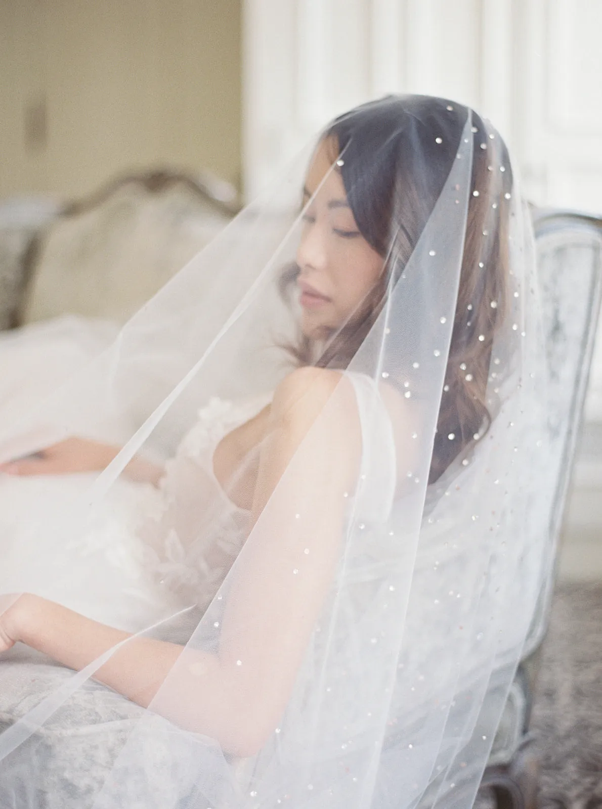 GLAMOUR | Cathedral Wedding Veil with Crystals