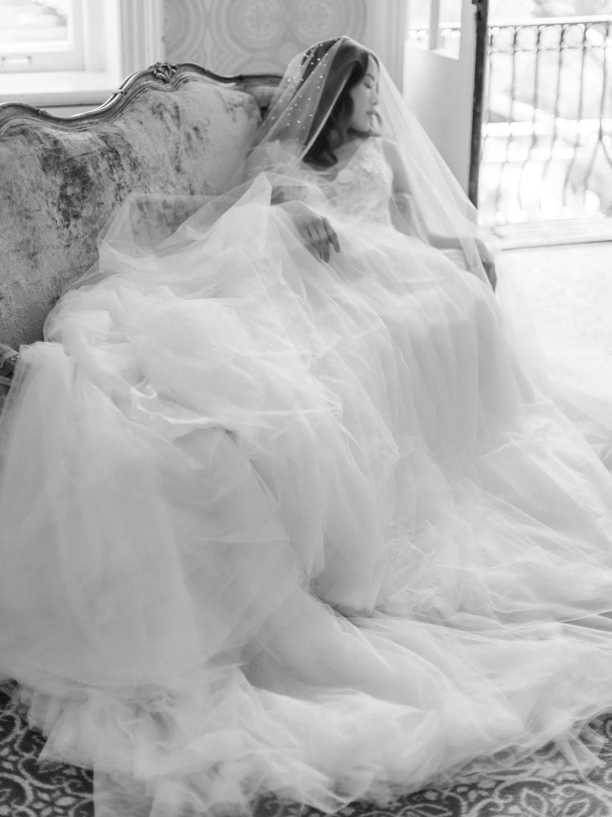 GLAMOUR | Cathedral Wedding Veil with Crystals