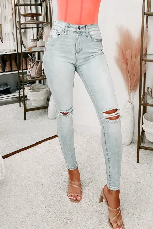 Guilty As Charged High Rise Distressed Skinny Jeans (Light)