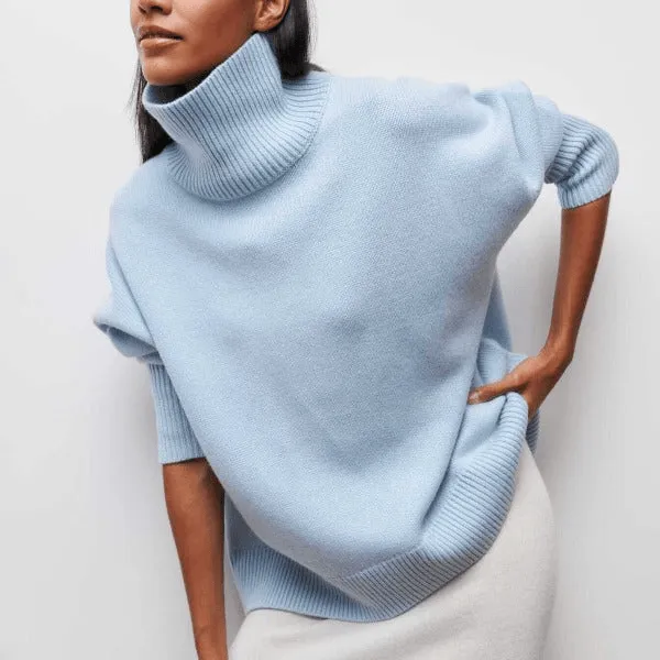 Hayley – Women's Loose Knitted Turtleneck Sweater