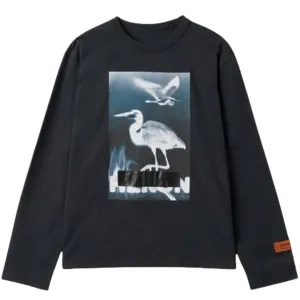 Heron Preston Censored Heron Logo Black Long Sleeve T Shirt