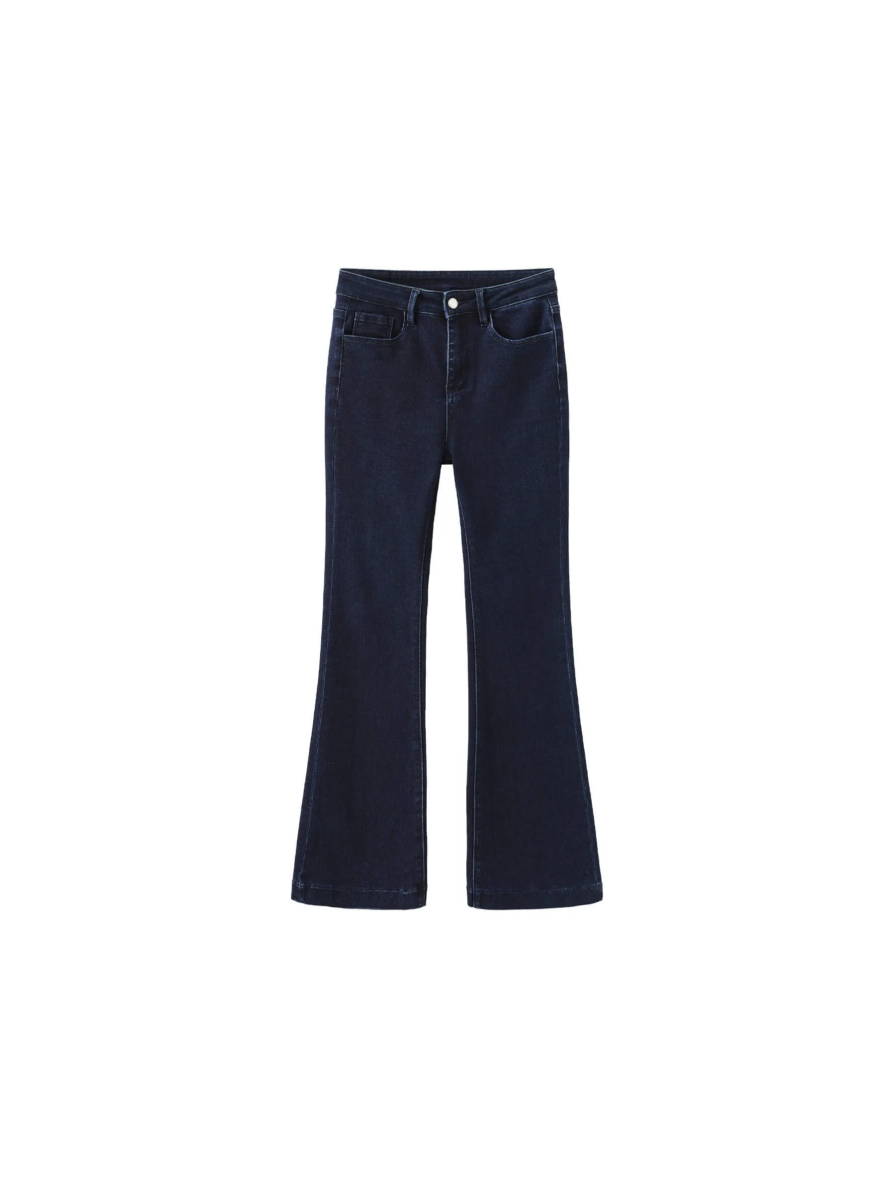 High Waisted Skinny Flared Jeans