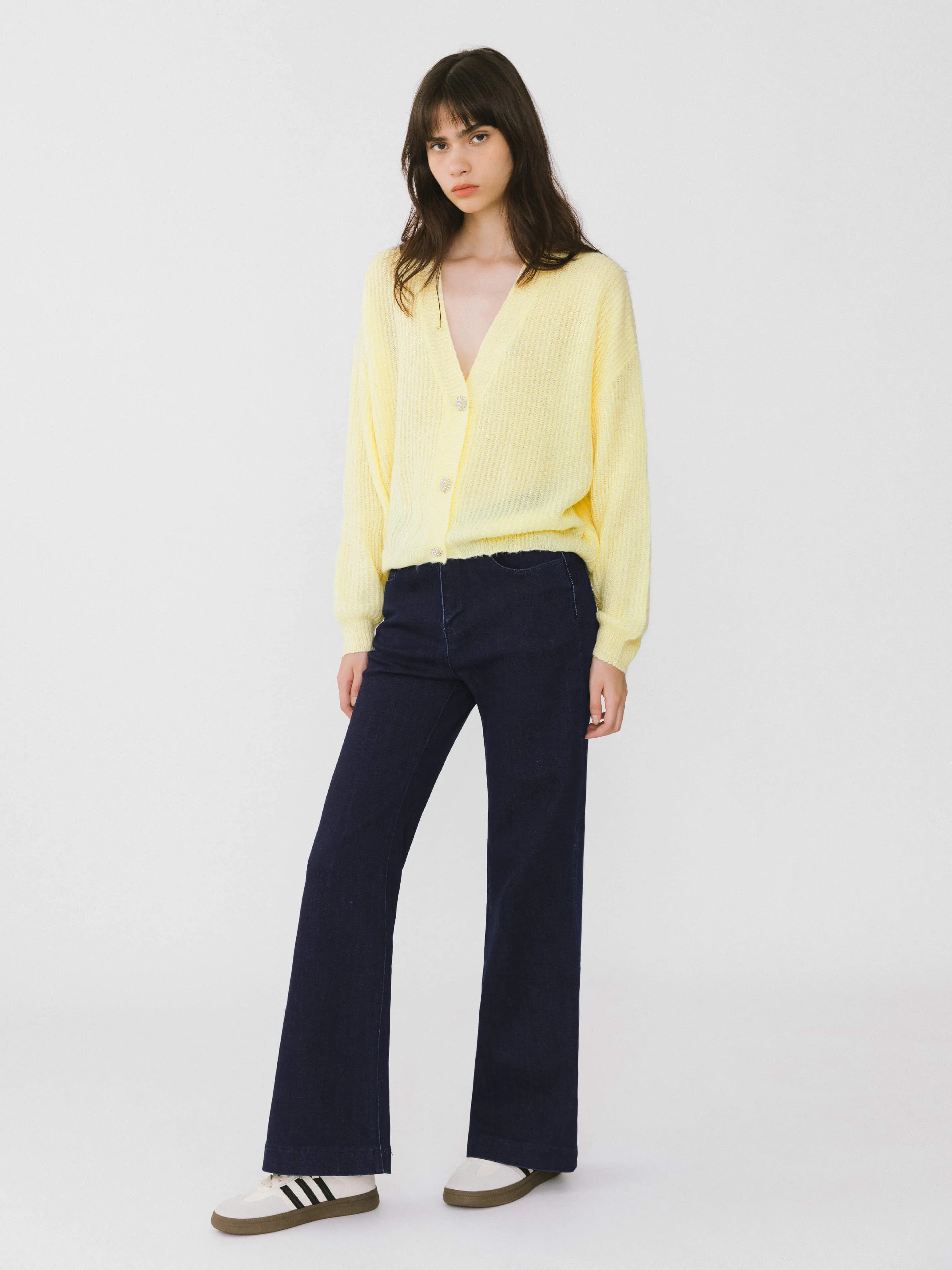 High Waisted Skinny Flared Jeans