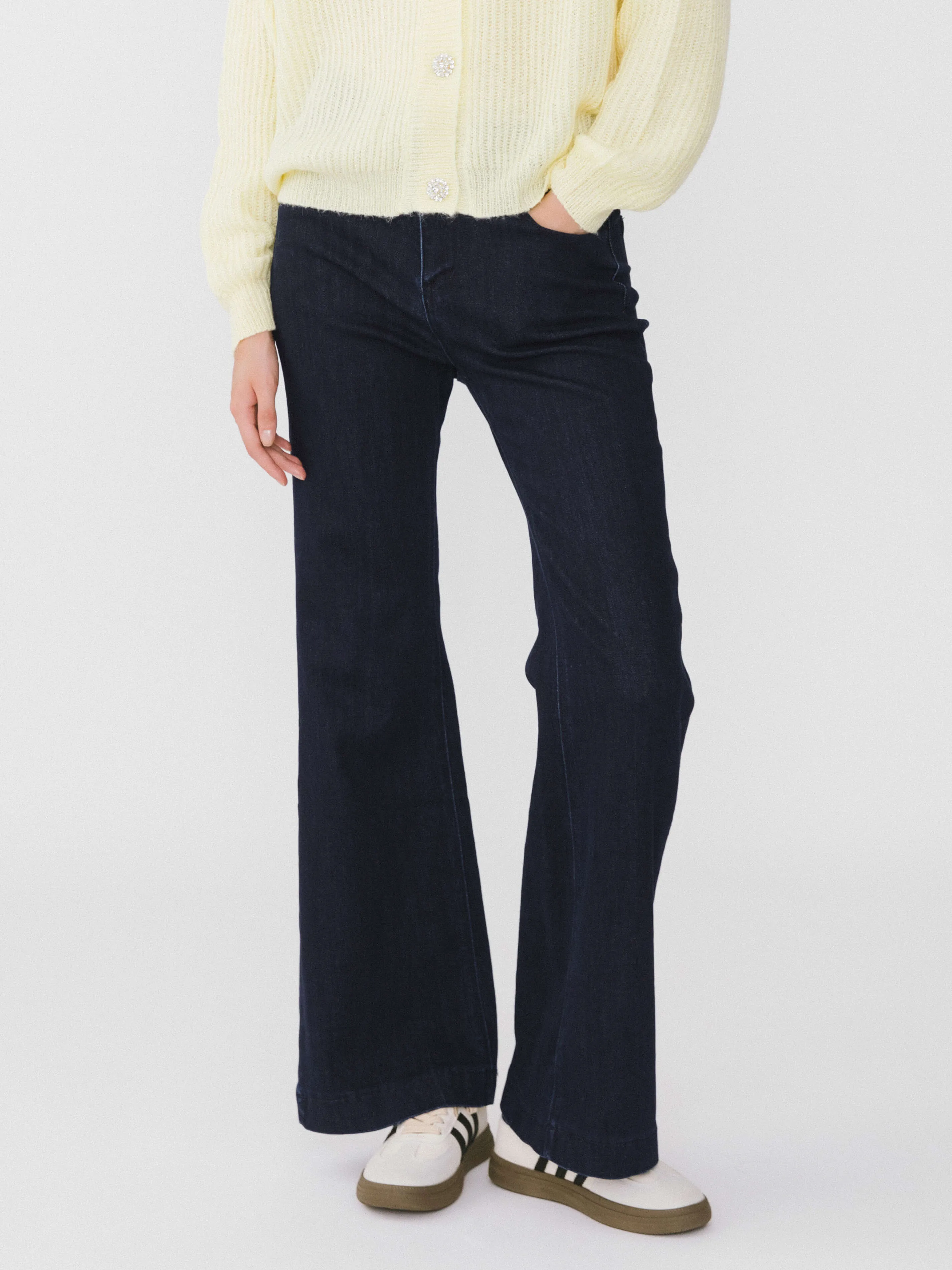 High Waisted Skinny Flared Jeans