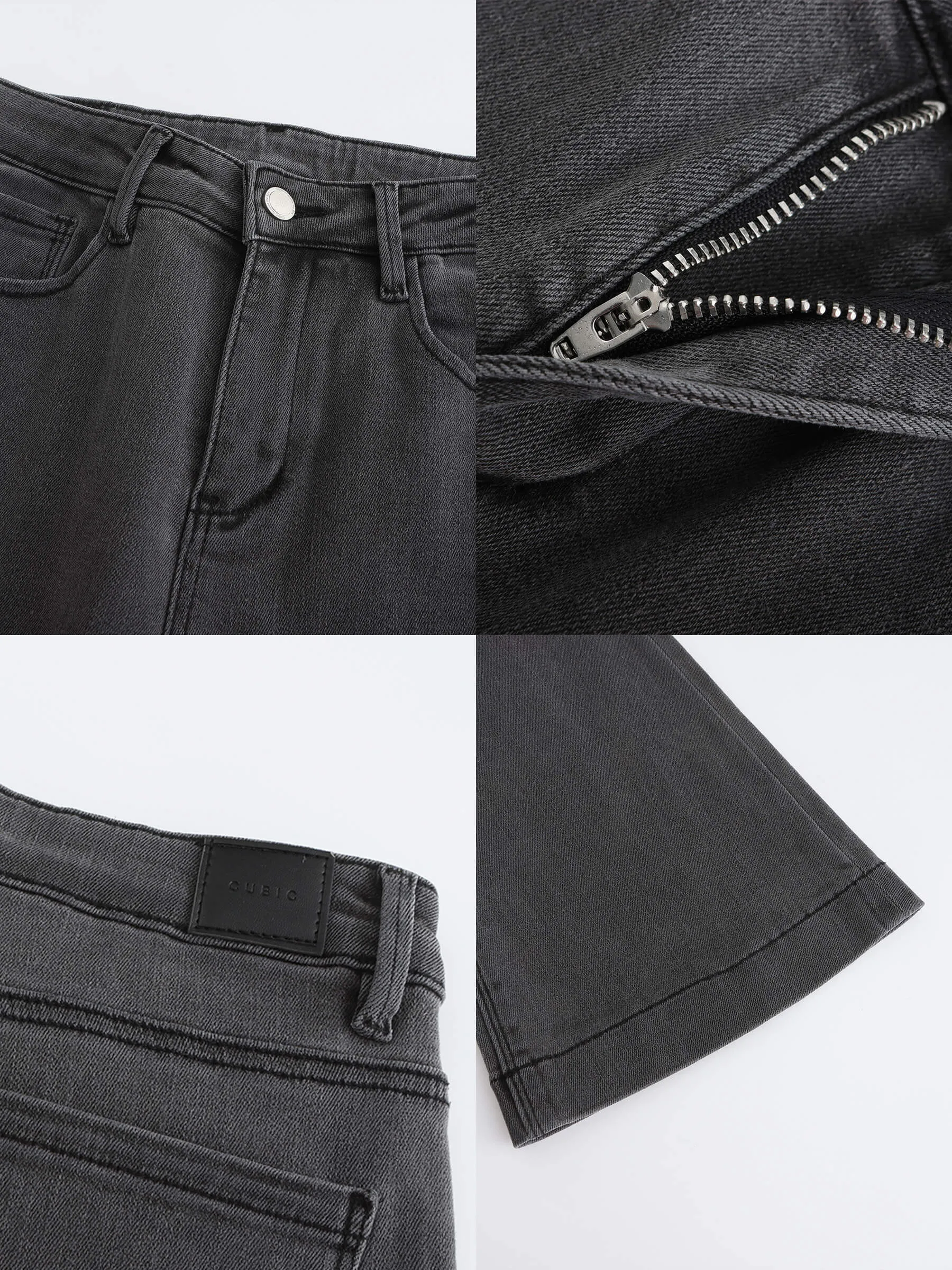 High Waisted Skinny Flared Jeans