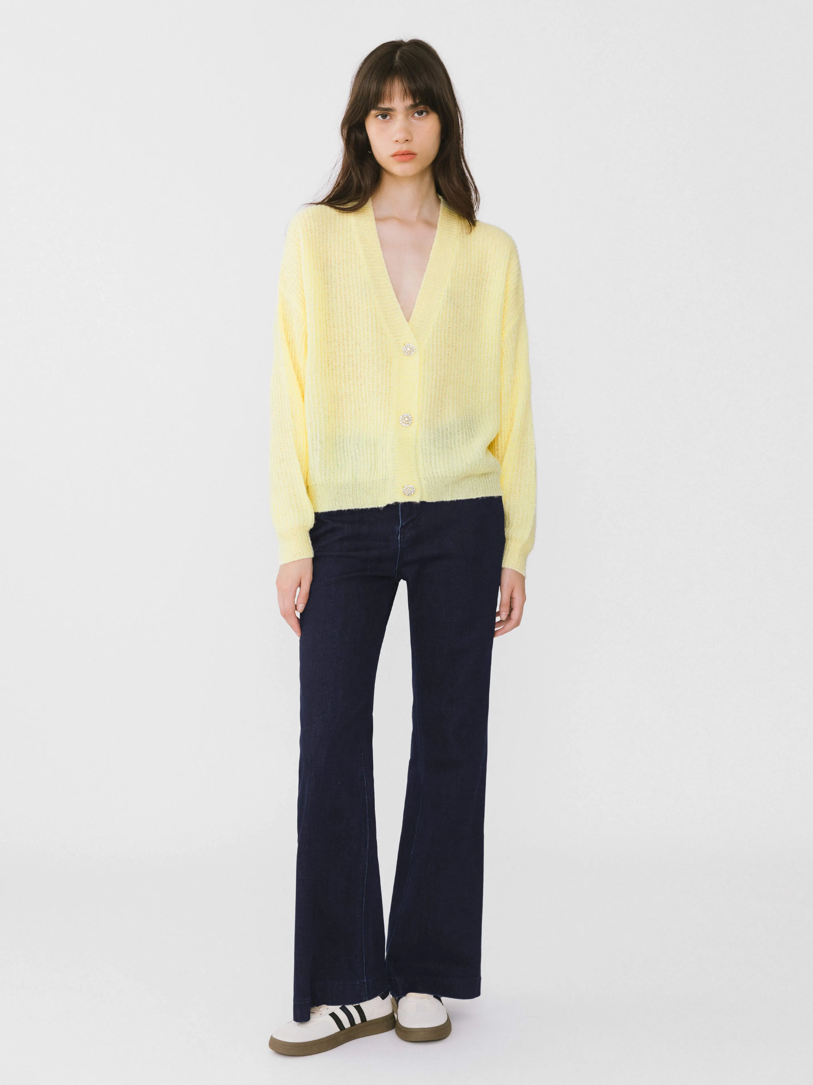High Waisted Skinny Flared Jeans