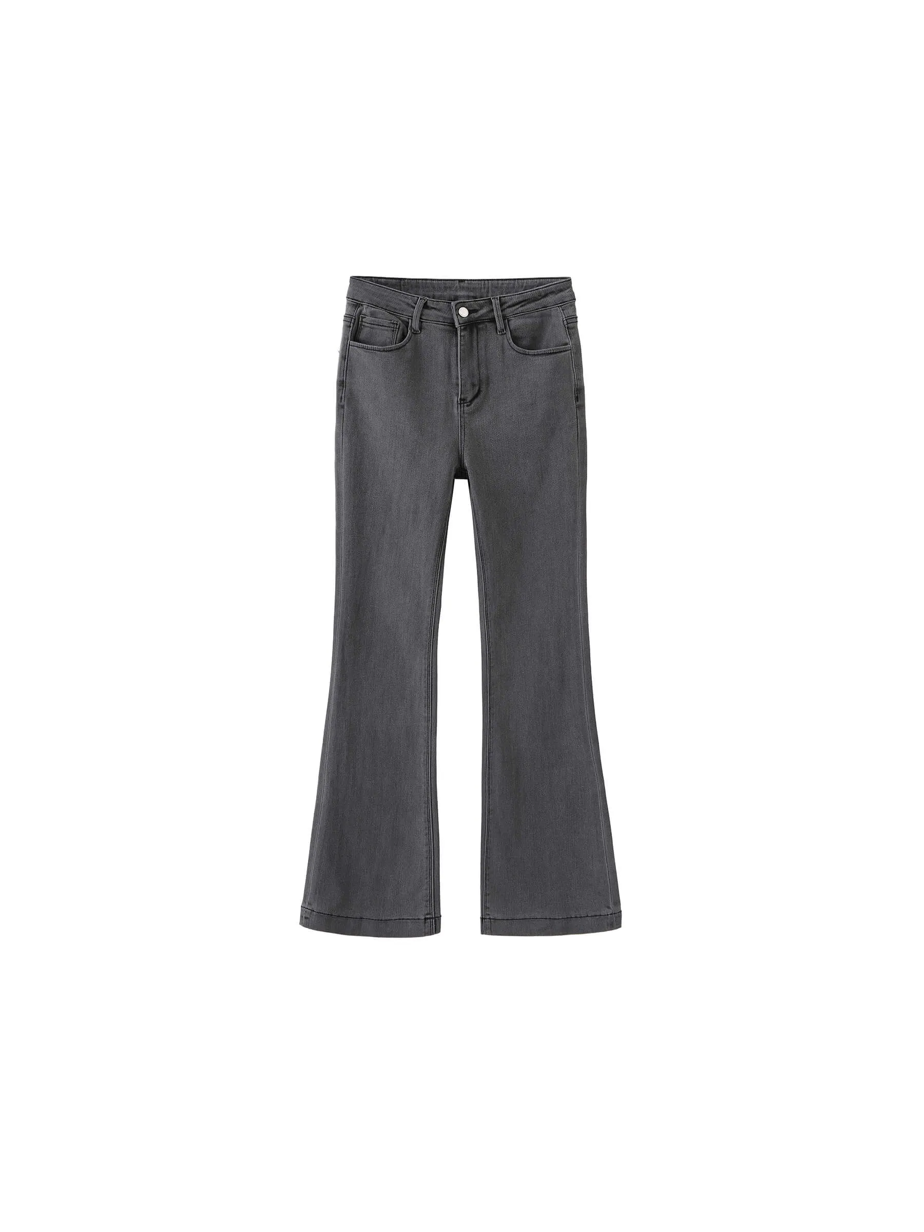 High Waisted Skinny Flared Jeans