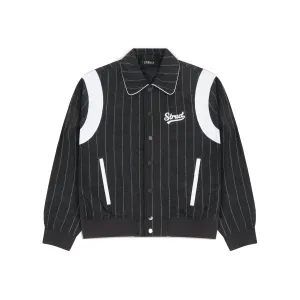 HIGHLANDERS PINSTRIPE SUITING BOMBER JACKET - II GREY