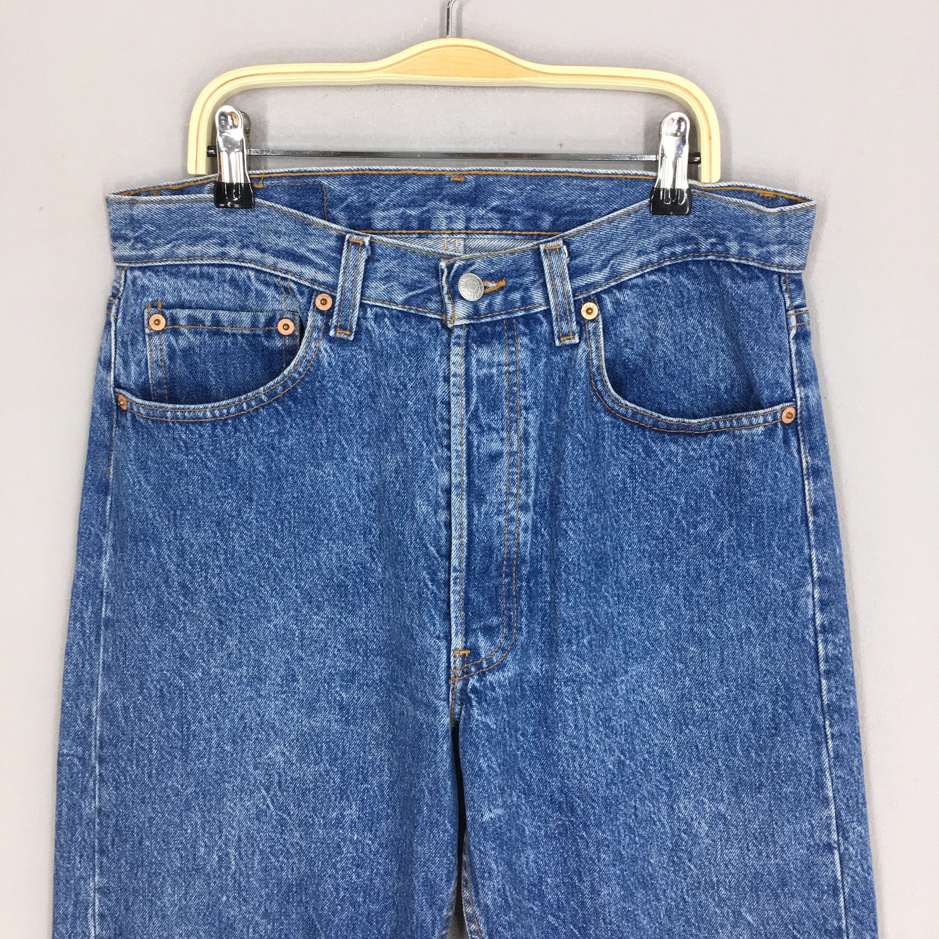 Levi's 501 Indigo Blue Jeans Stonewash Size 31x28.5