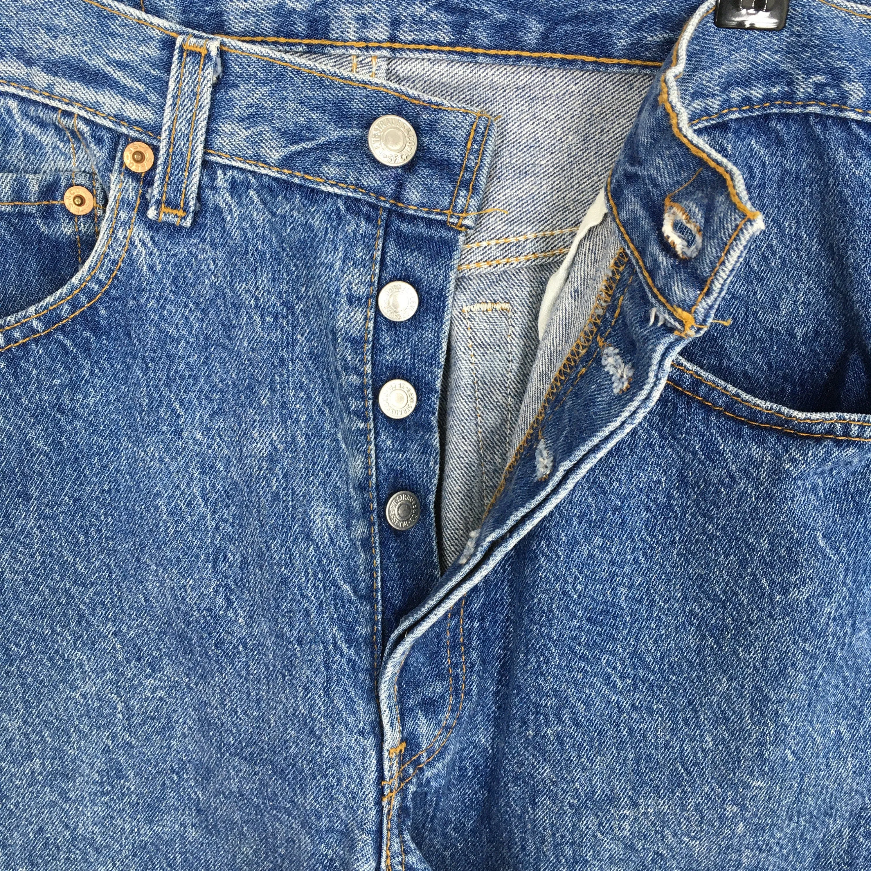 Levi's 501 Indigo Blue Jeans Stonewash Size 31x28.5