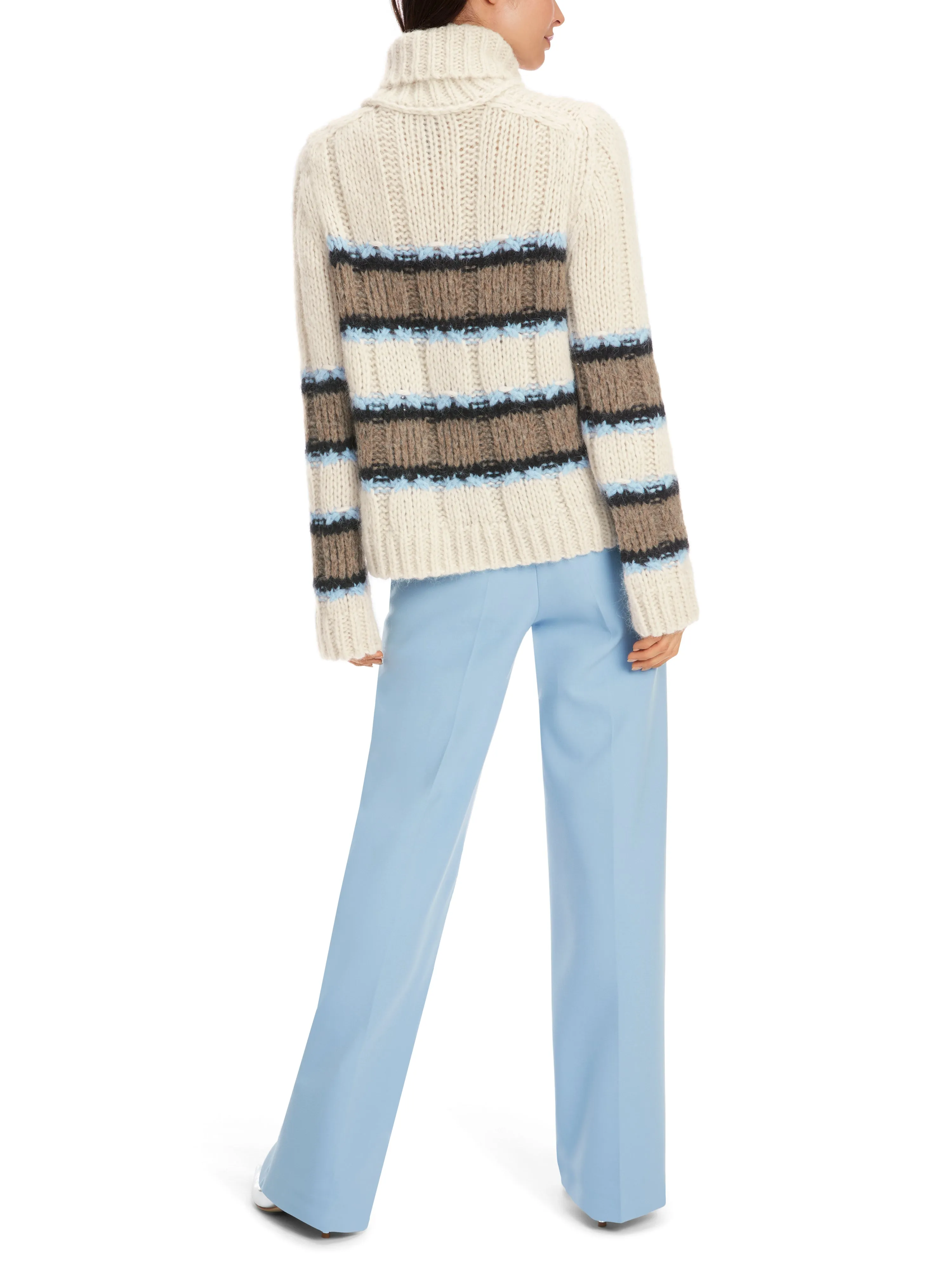 MARC CAIN Cream Stripe Sweater