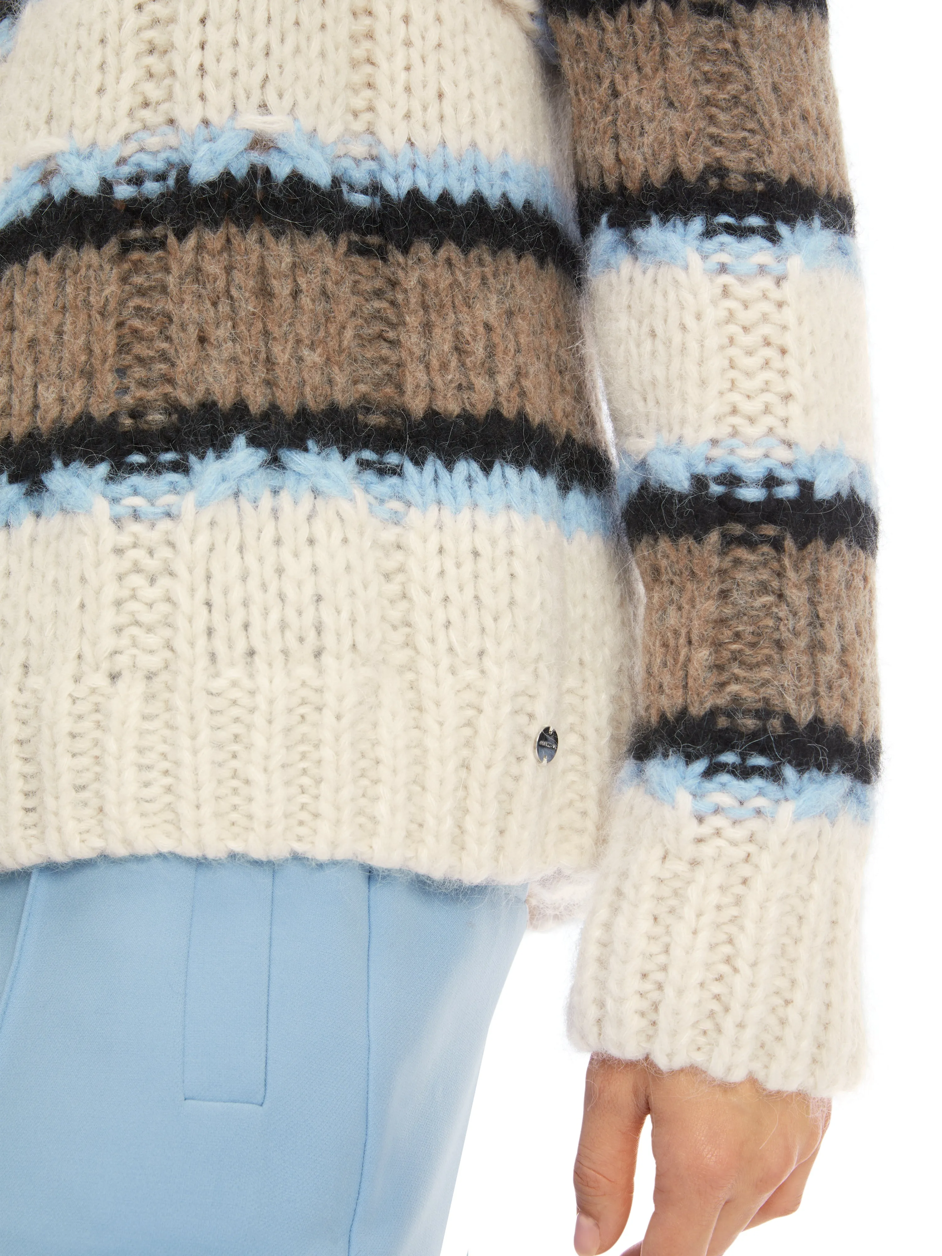 MARC CAIN Cream Stripe Sweater