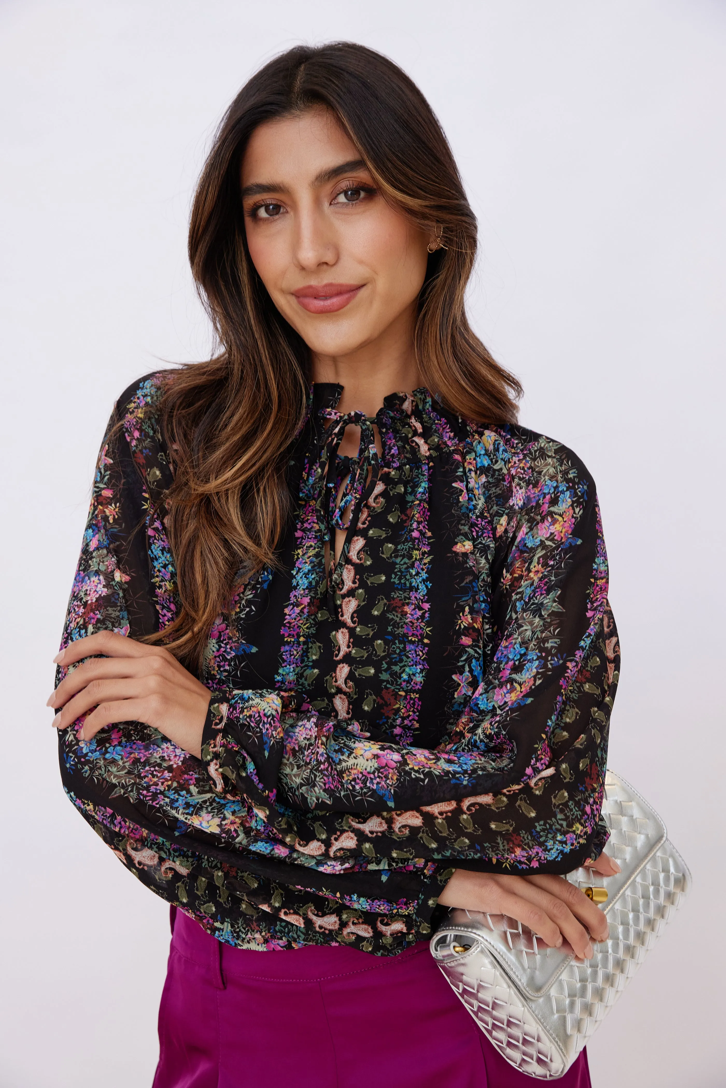 Marie Floral Long Sleeve Top