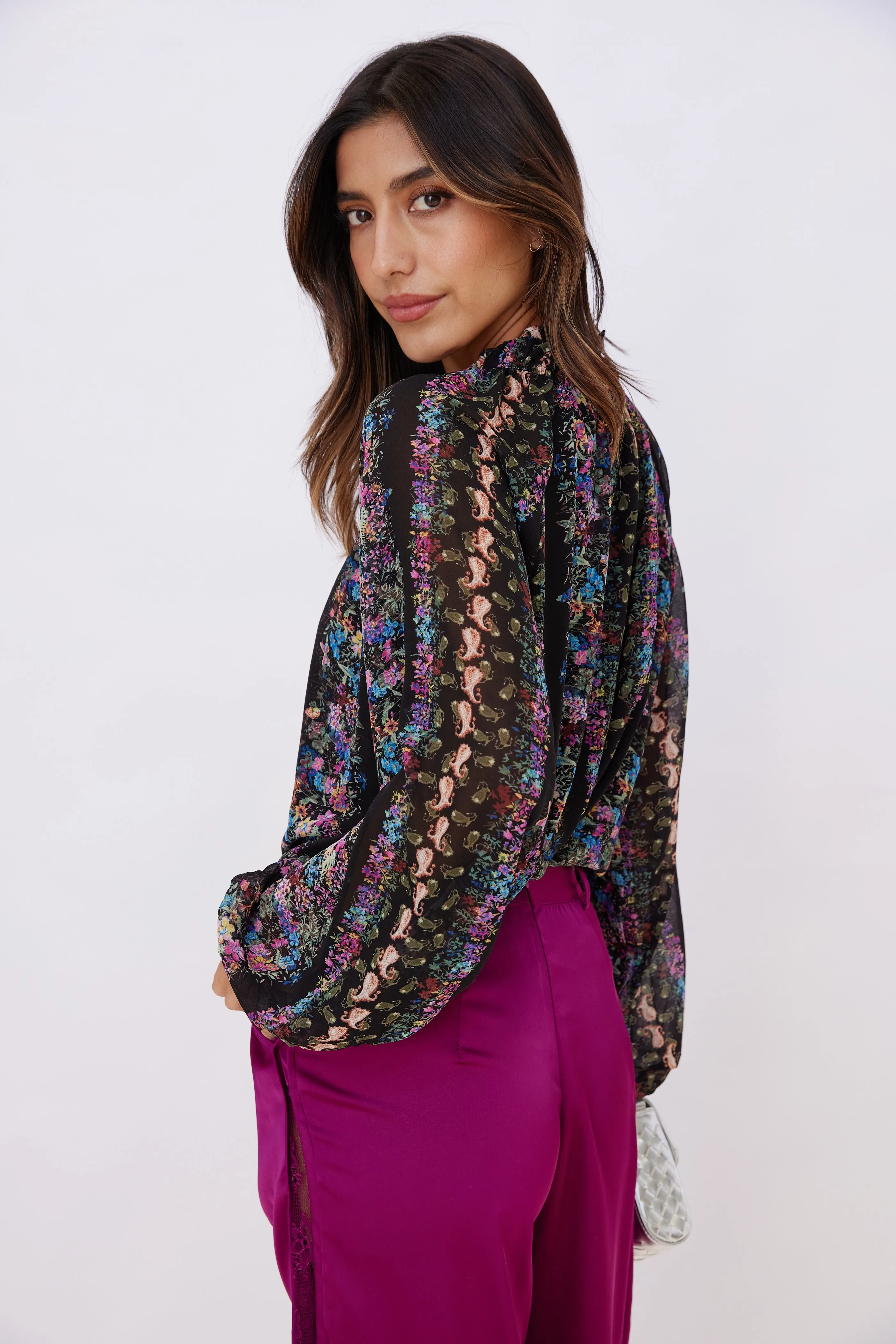 Marie Floral Long Sleeve Top