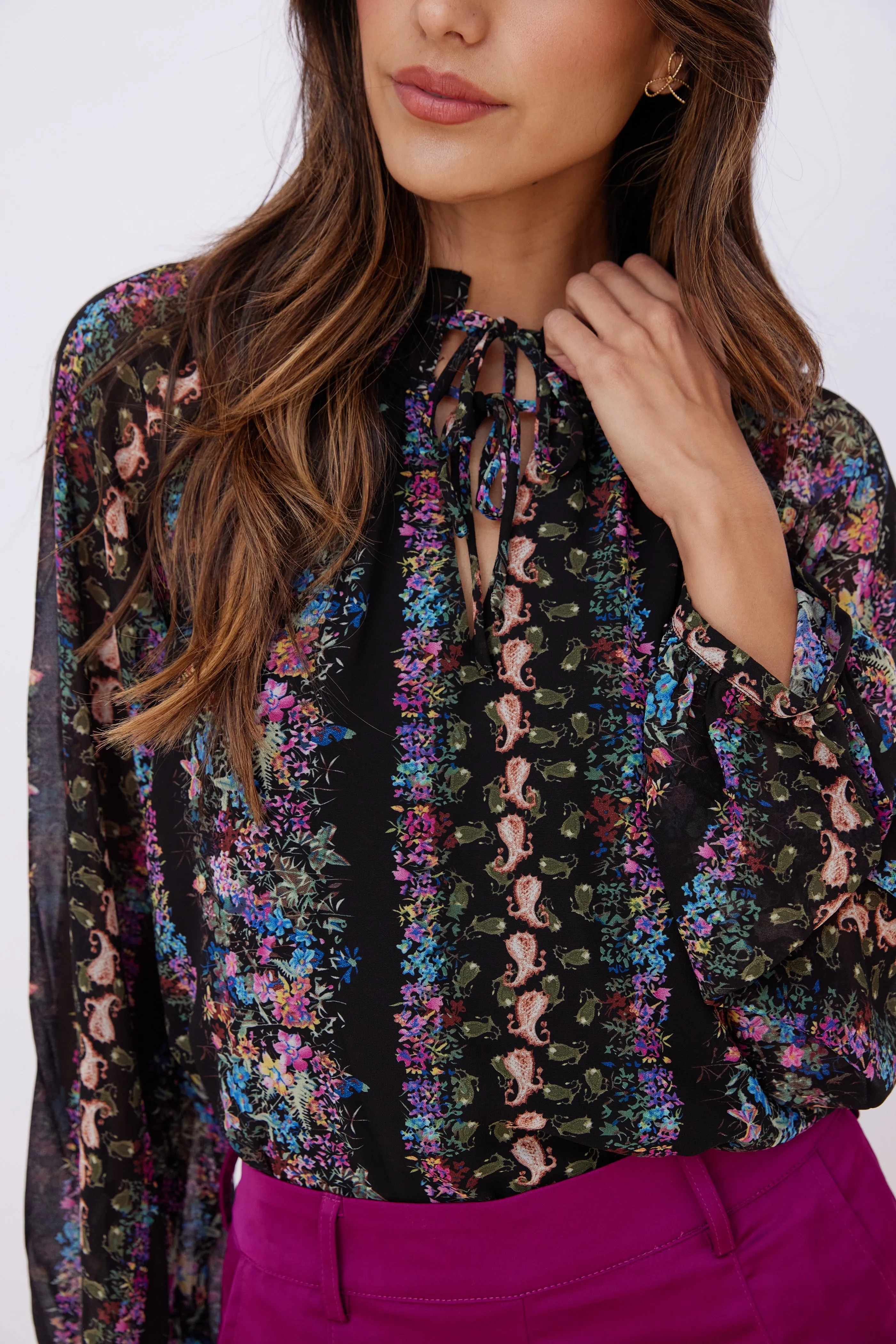 Marie Floral Long Sleeve Top