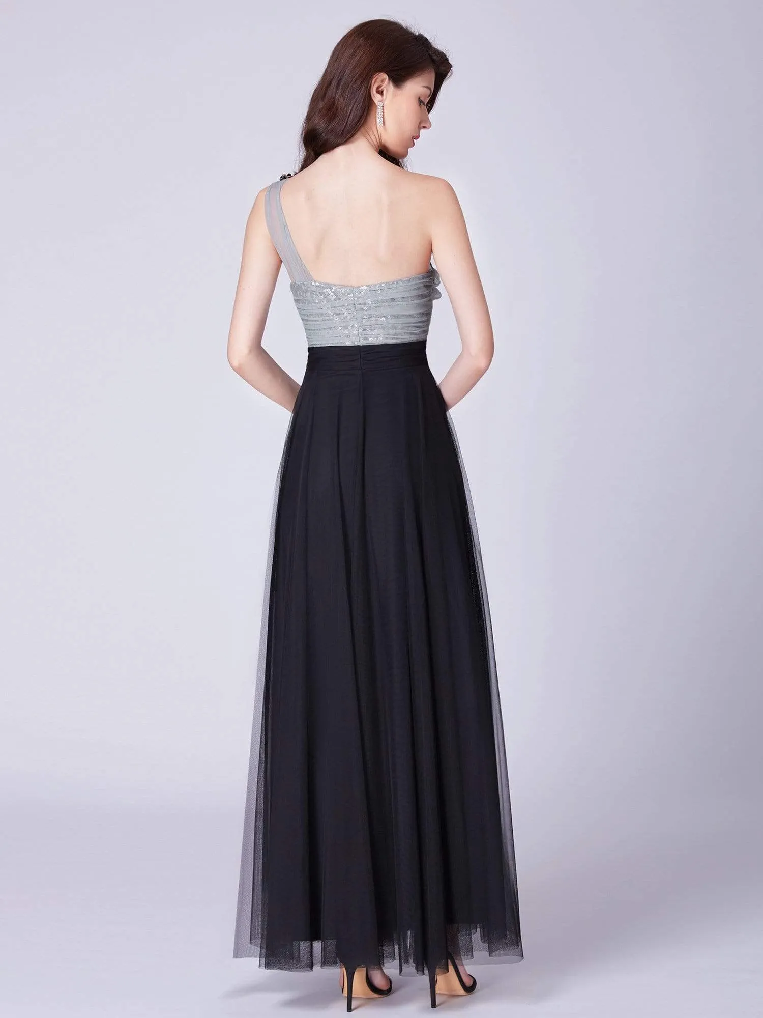 Maxi Long One Shoulder Tulle Party Dresses for Women