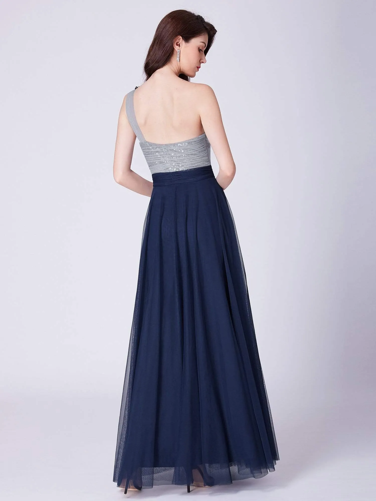 Maxi Long One Shoulder Tulle Party Dresses for Women