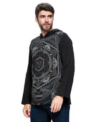 Men's Hooded T Shirt Sacred Geometry