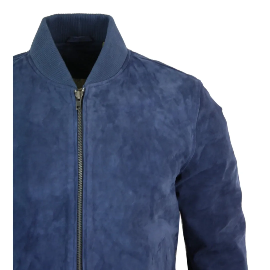 Men's Suede Leather Varsity Bomber College Jacket Classic Camel Black