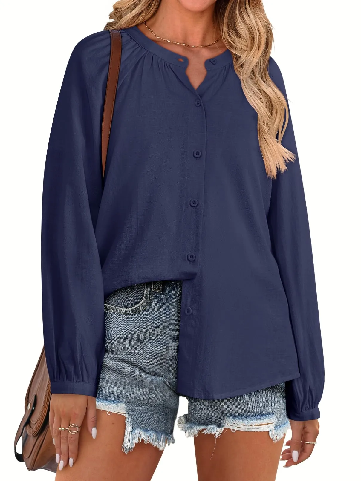 MEROKEETY Women's 2024 Long Sleeve Crew Neck Shirts