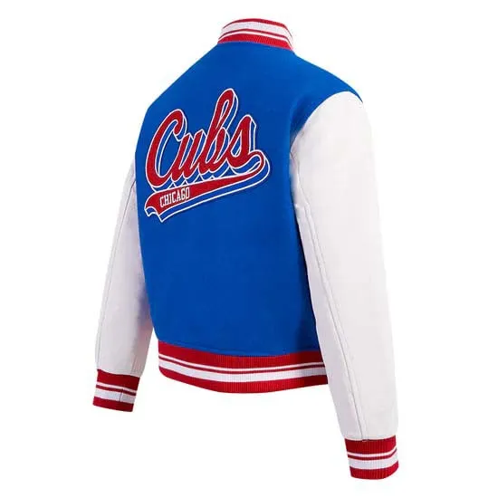 MLB Chicago Cubs Script Tail Women S Wool Varsity Jacket