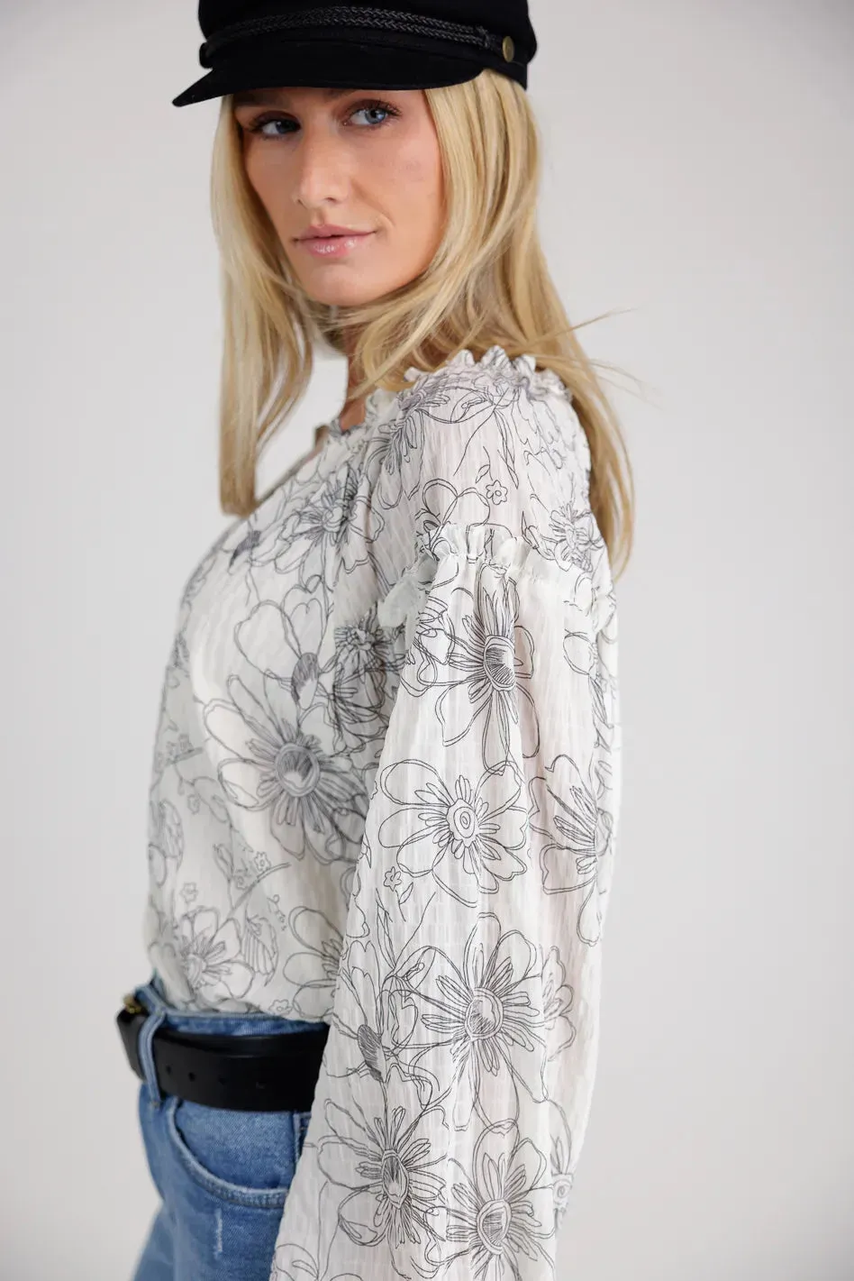 Natalie Floral Blouse - FINAL SALE