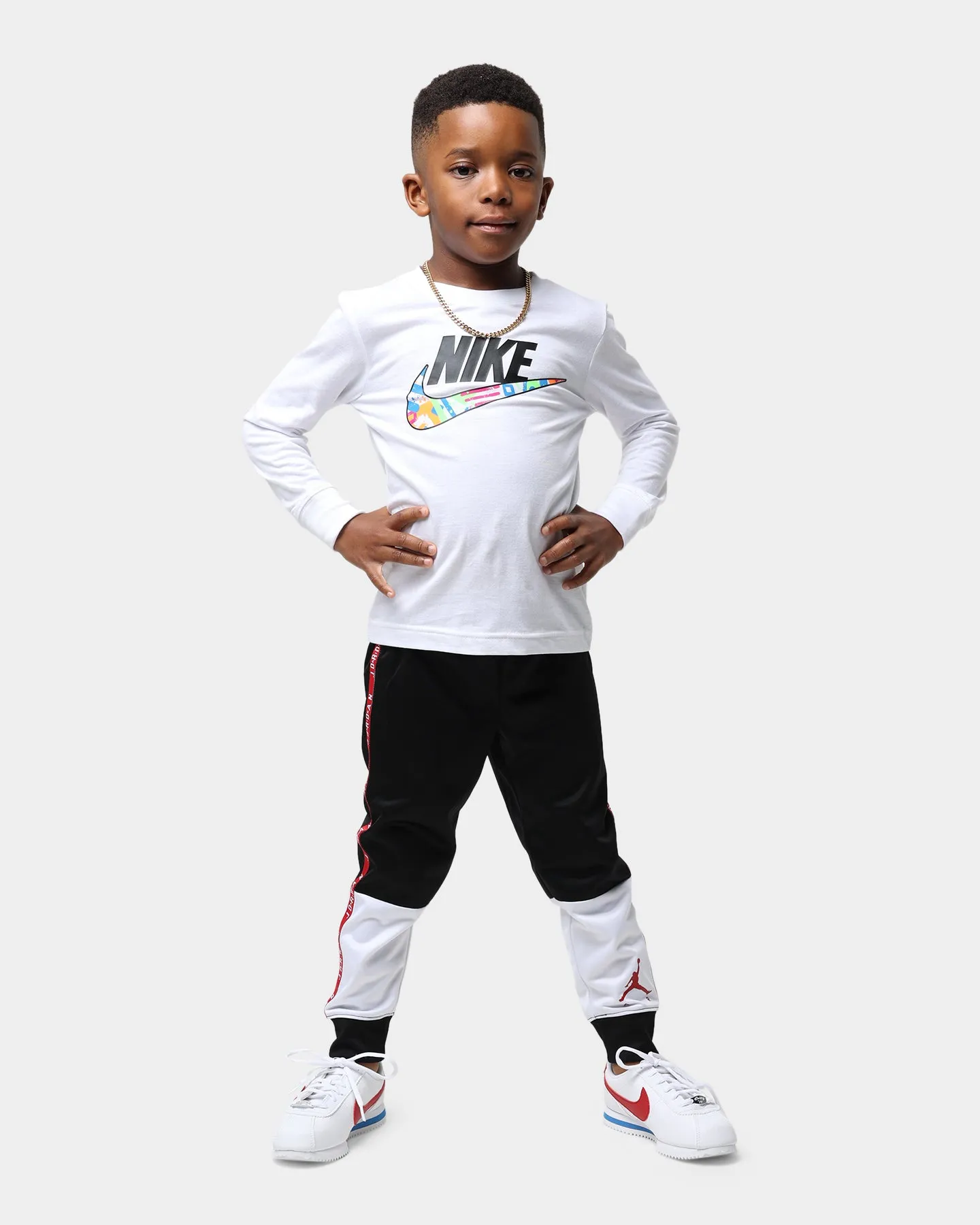 Nike Kids' Thrill Seeker Futura Long Sleeve T-Shirt White
